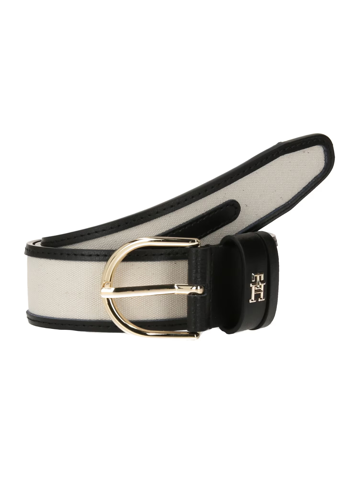 TOMMY HILFIGER Curea 'ESSENTIAL' bej / negru - Pled.ro