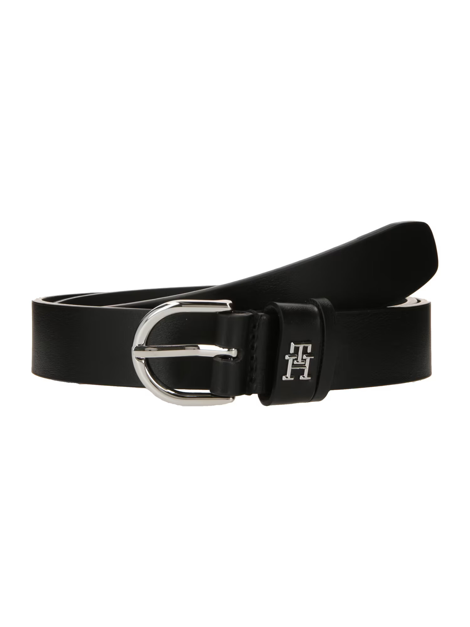 TOMMY HILFIGER Curea 'Essential Effortless' negru / argintiu - Pled.ro