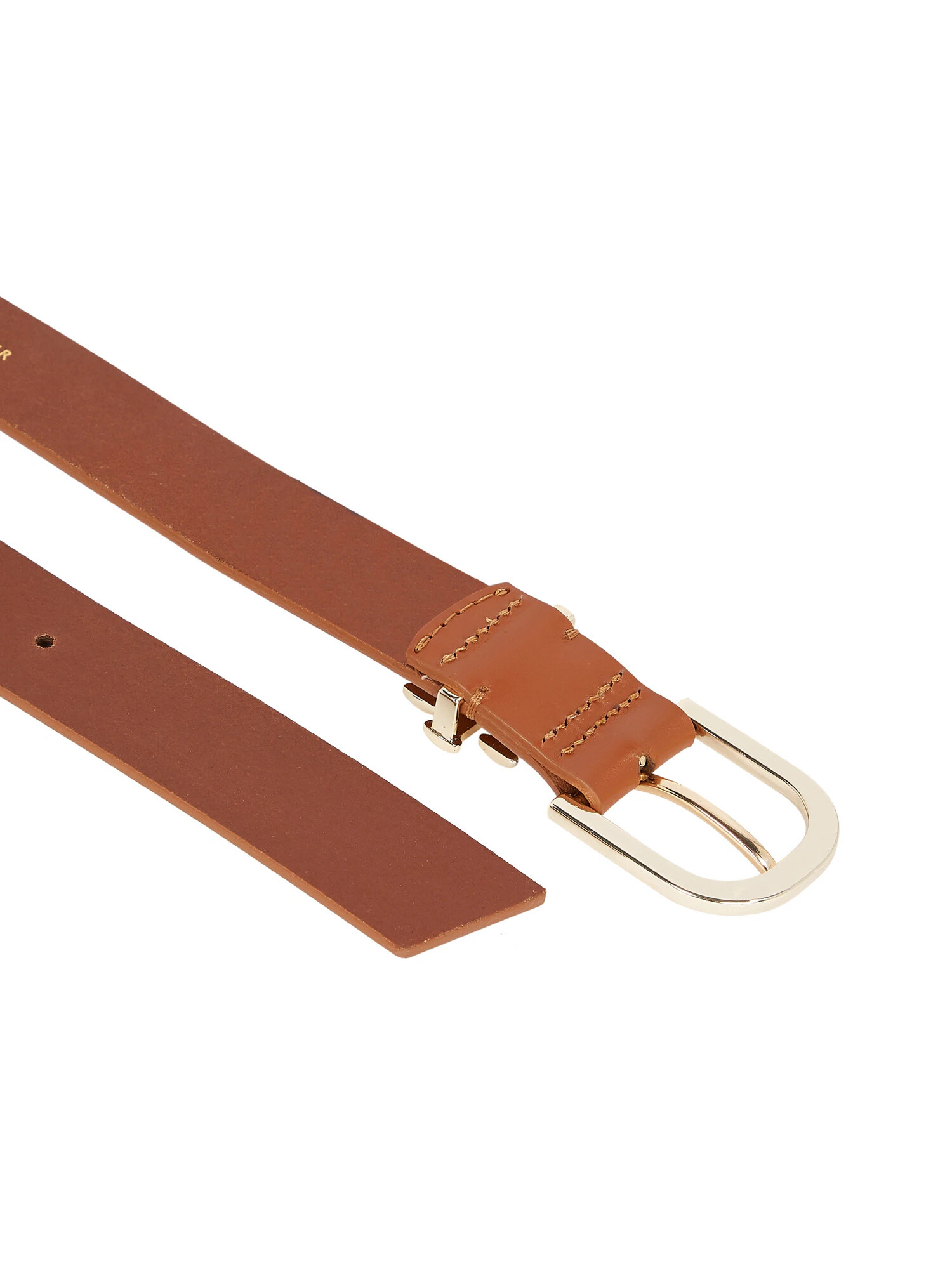 TOMMY HILFIGER Curea maro caramel / auriu - Pled.ro