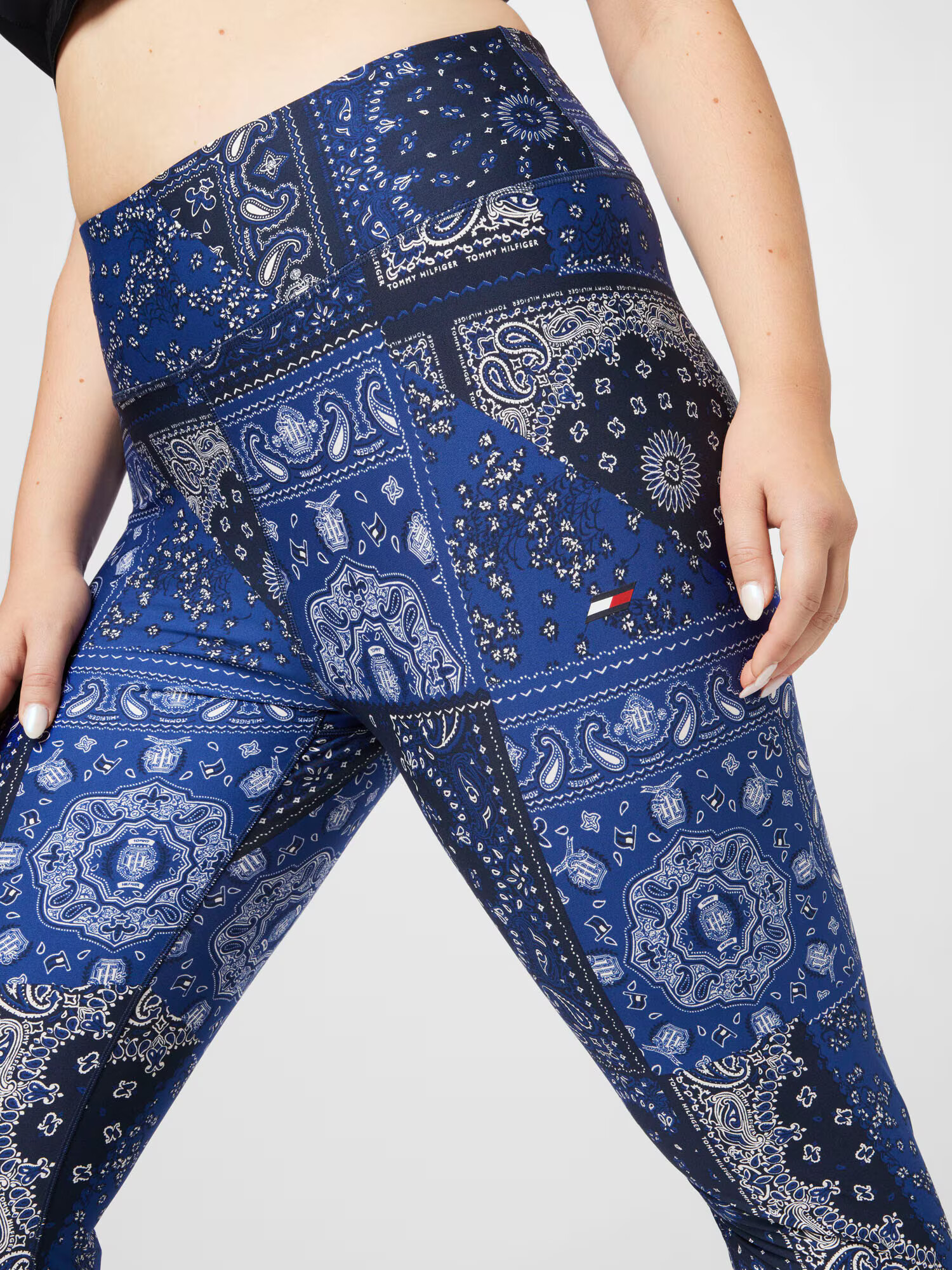 Tommy Hilfiger Curve Leggings bleumarin / albastru închis / alb - Pled.ro