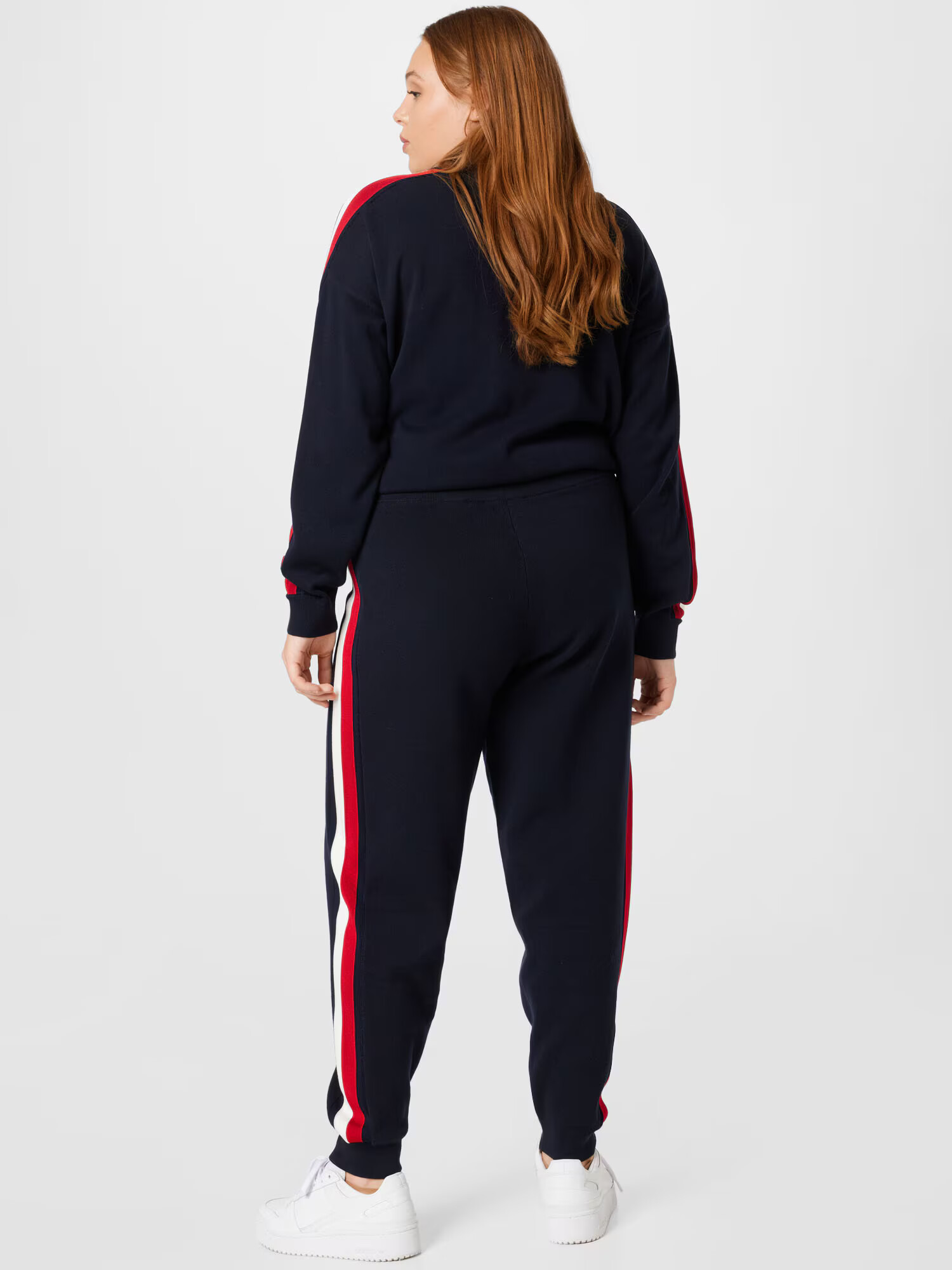 Tommy Hilfiger Curve Pantaloni bleumarin / roșu / alb - Pled.ro