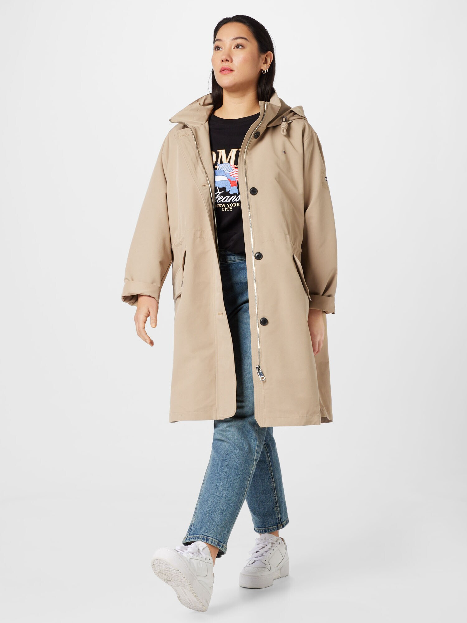 Tommy Hilfiger Curve Parka de primăvară-toamnă bej - Pled.ro