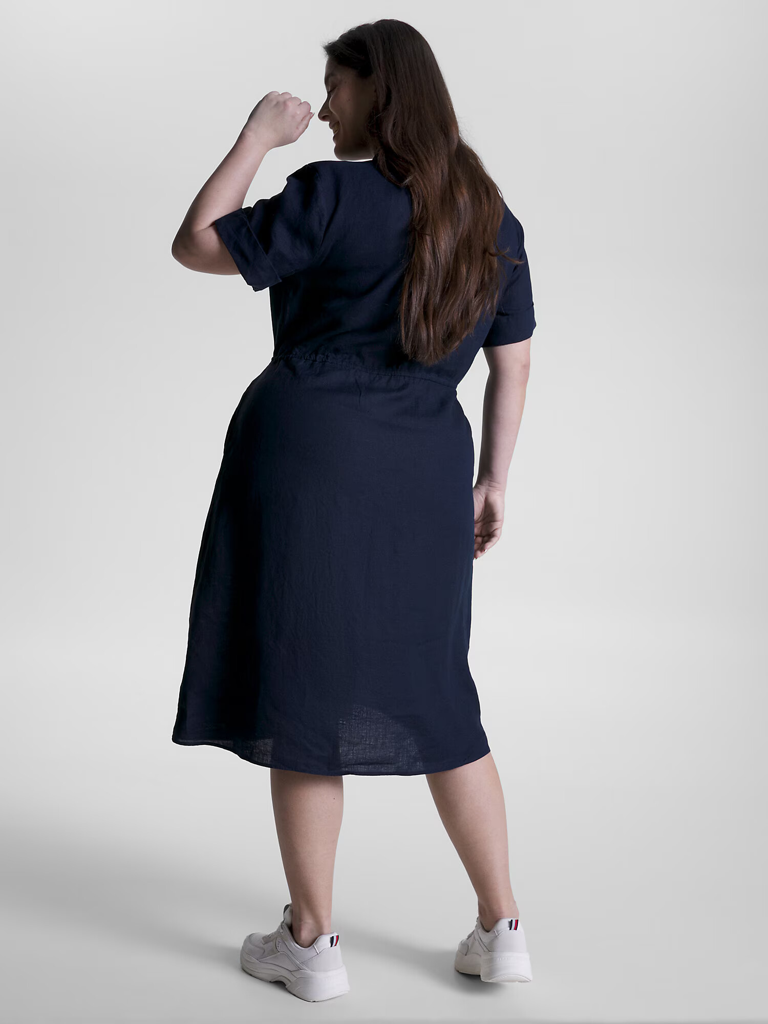 Tommy Hilfiger Curve Rochie tip bluză bleumarin / roșu / alb - Pled.ro