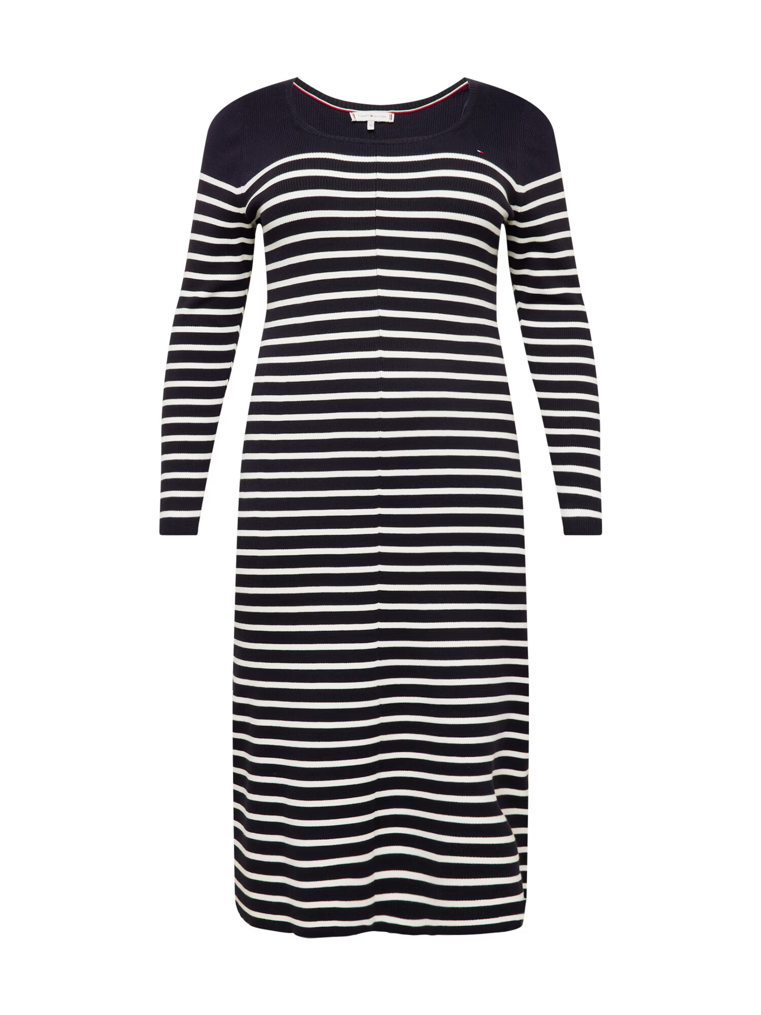 Tommy Hilfiger Curve Rochie tricotat albastru noapte / alb - Pled.ro