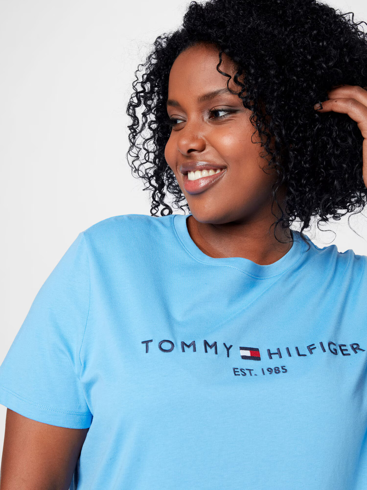 Tommy Hilfiger Curve Tricou albastru / albastru noapte / roșu / alb - Pled.ro