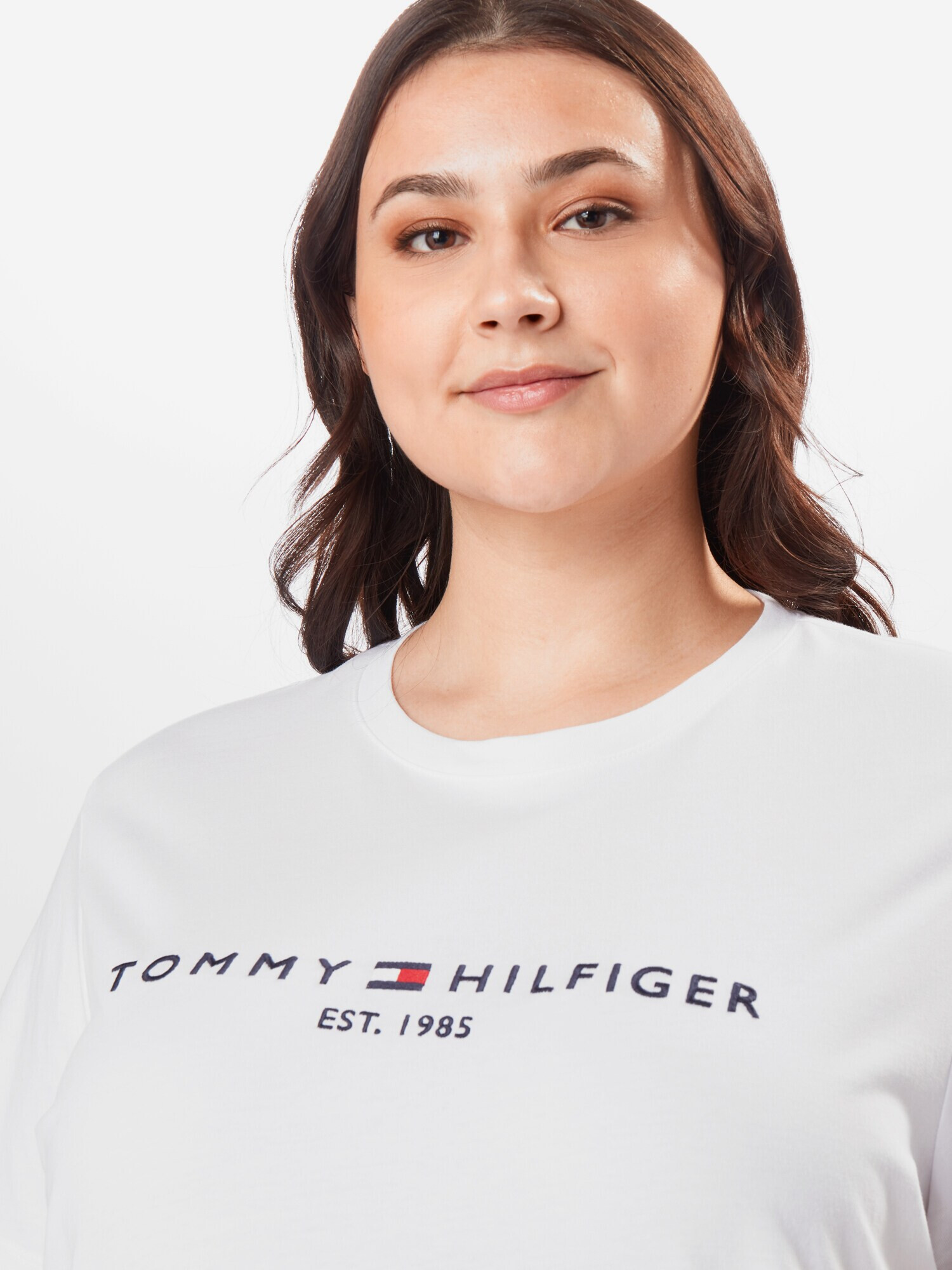 Tommy Hilfiger Curve Tricou albastru închis / roșu / alb - Pled.ro