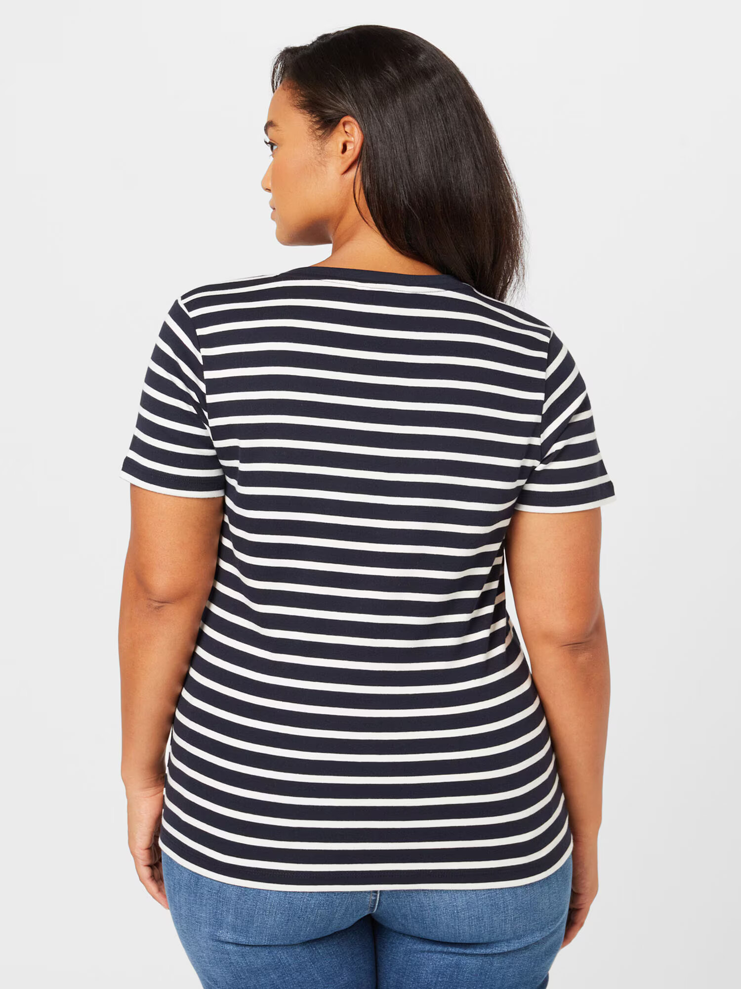 Tommy Hilfiger Curve Tricou bleumarin / alb - Pled.ro