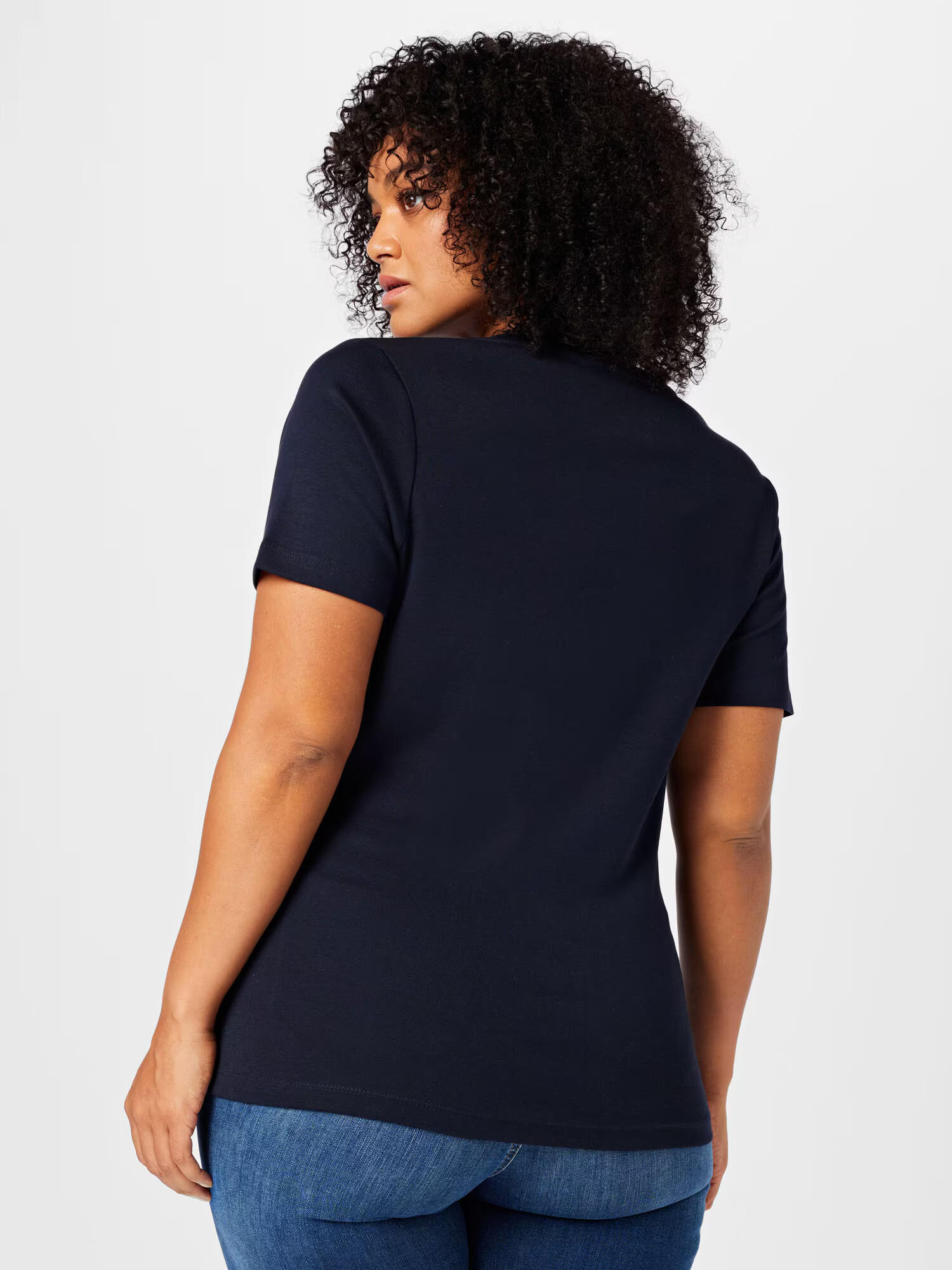 Tommy Hilfiger Curve Tricou bleumarin / roșu intens / alb - Pled.ro