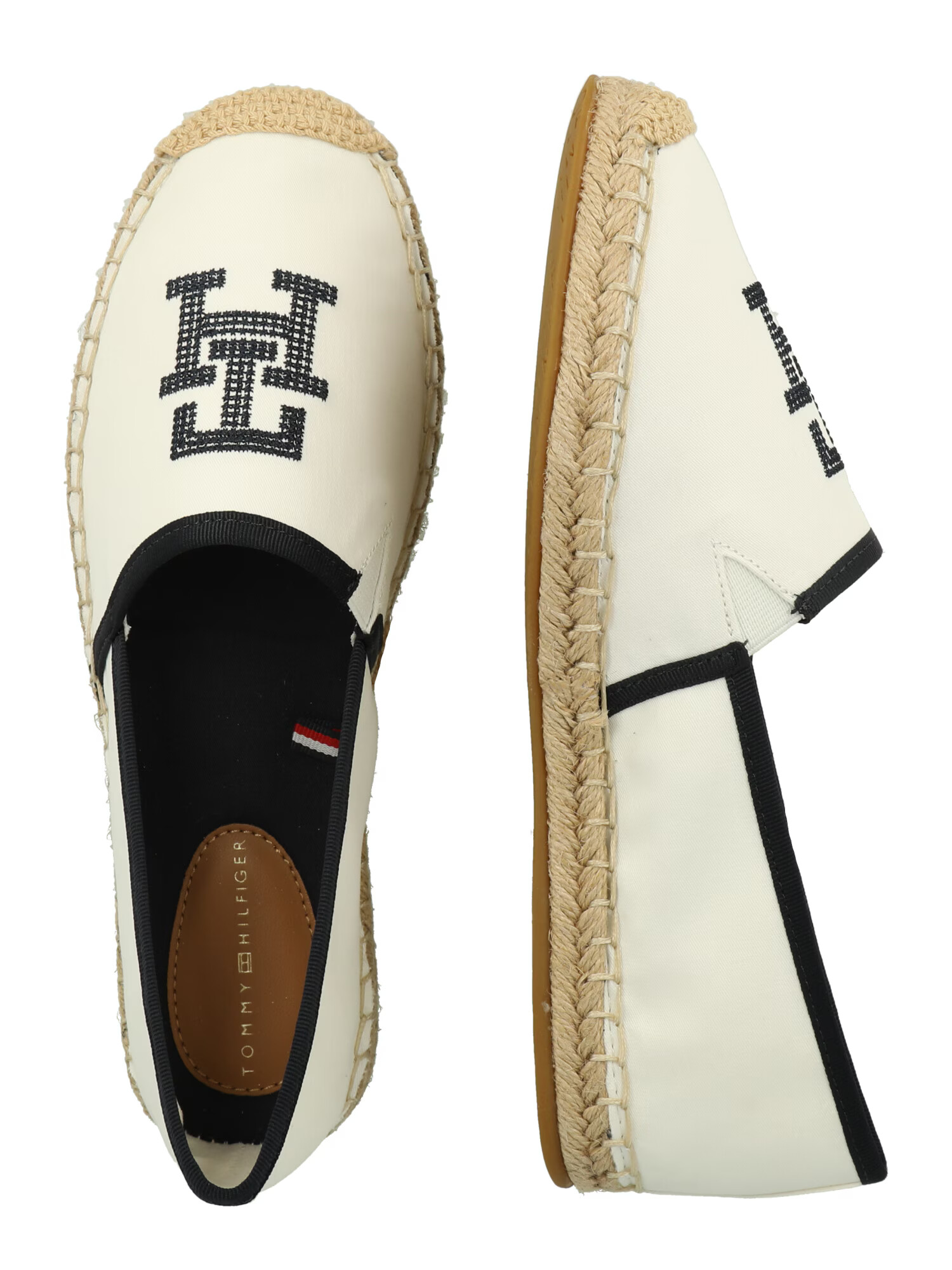 TOMMY HILFIGER Espadrile ecru / albastru închis - Pled.ro