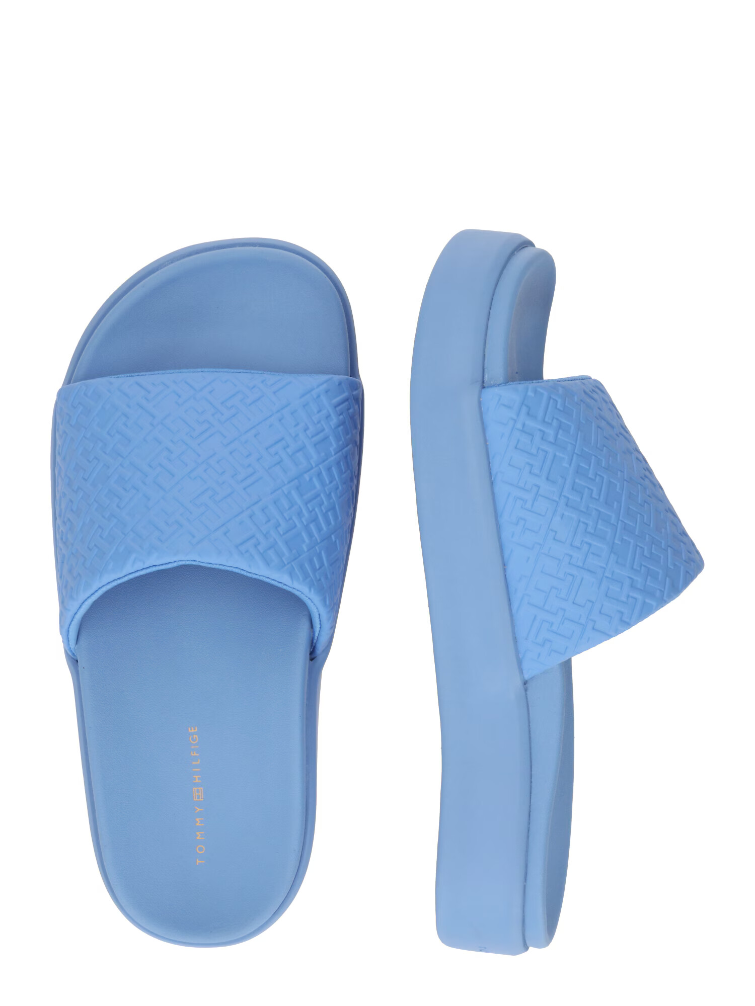 TOMMY HILFIGER Flip-flops albastru deschis - Pled.ro