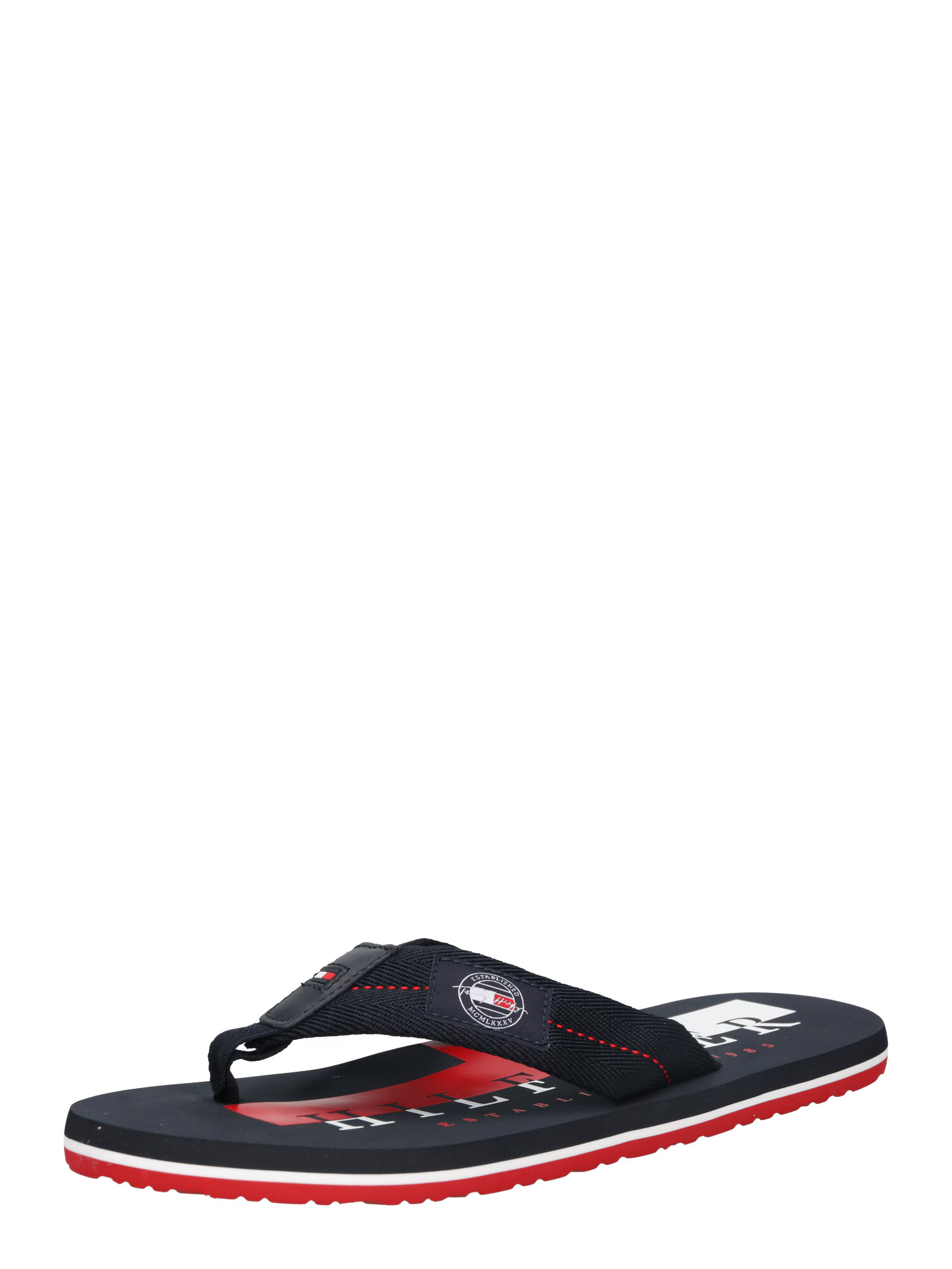 TOMMY HILFIGER Flip-flops albastru închis / roșu / alb - Pled.ro