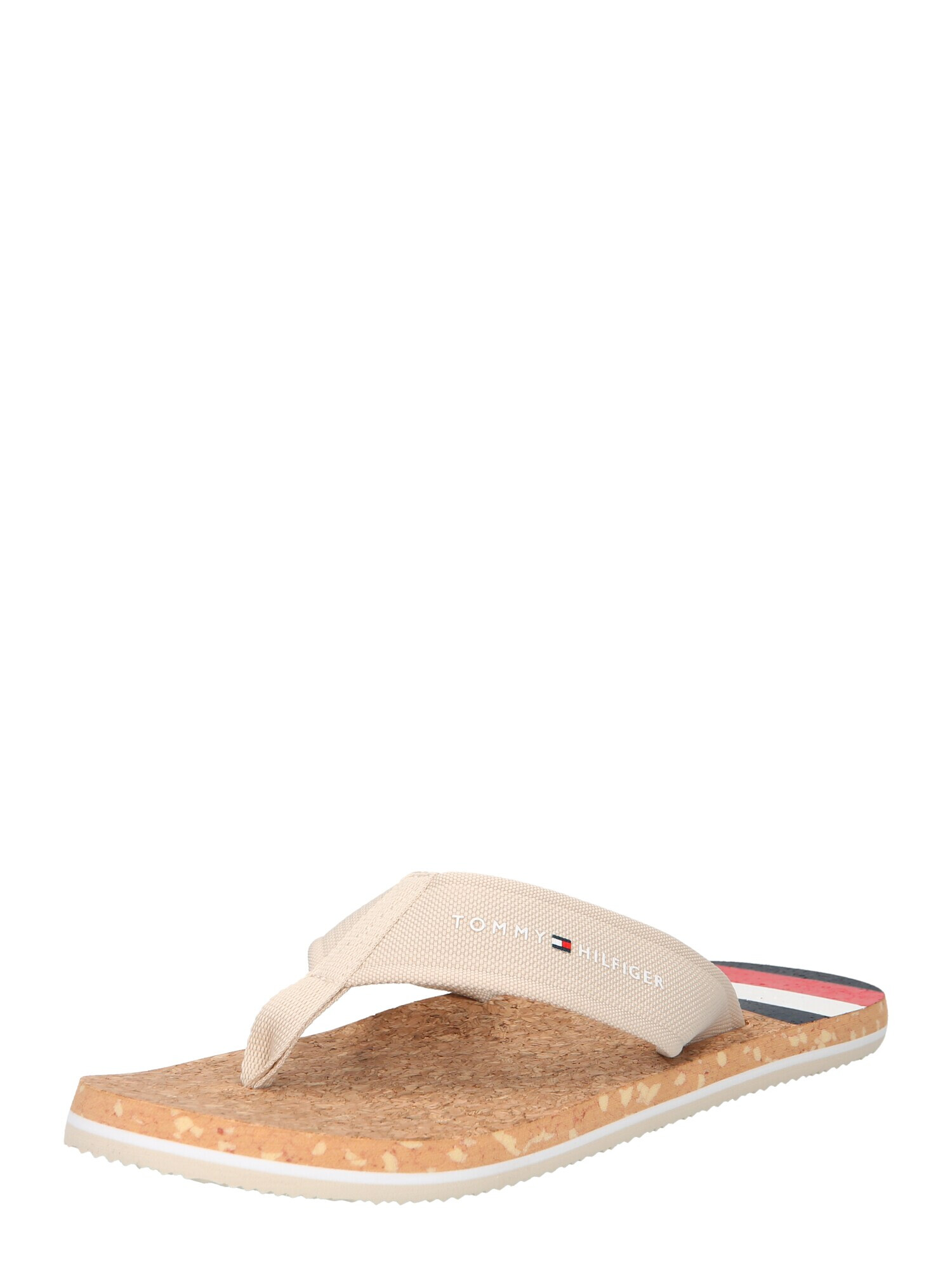 TOMMY HILFIGER Flip-flops bej / albastru marin / roșu / alb - Pled.ro