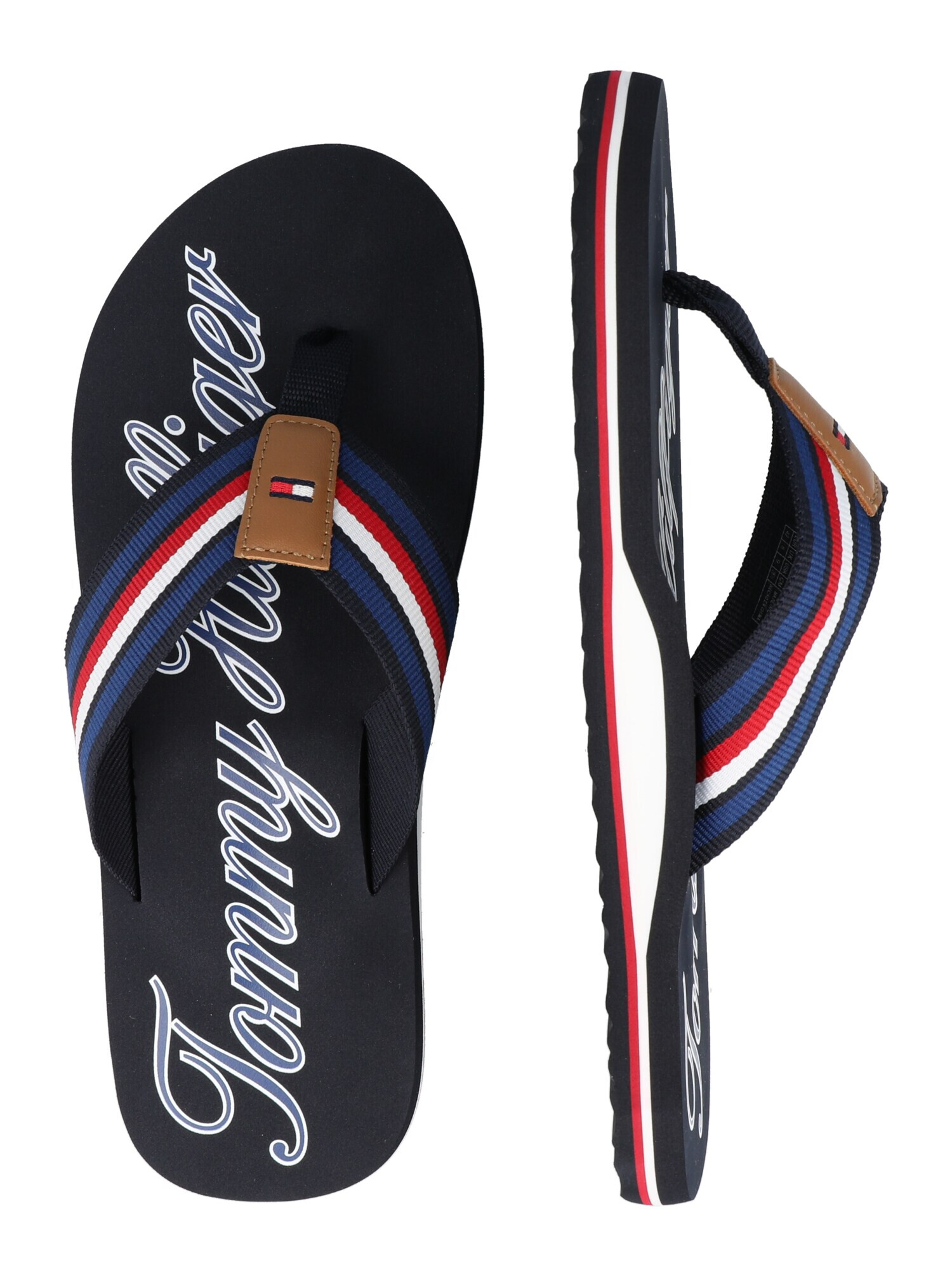 TOMMY HILFIGER Flip-flops bleumarin / albastru închis / roșu intens / alb - Pled.ro