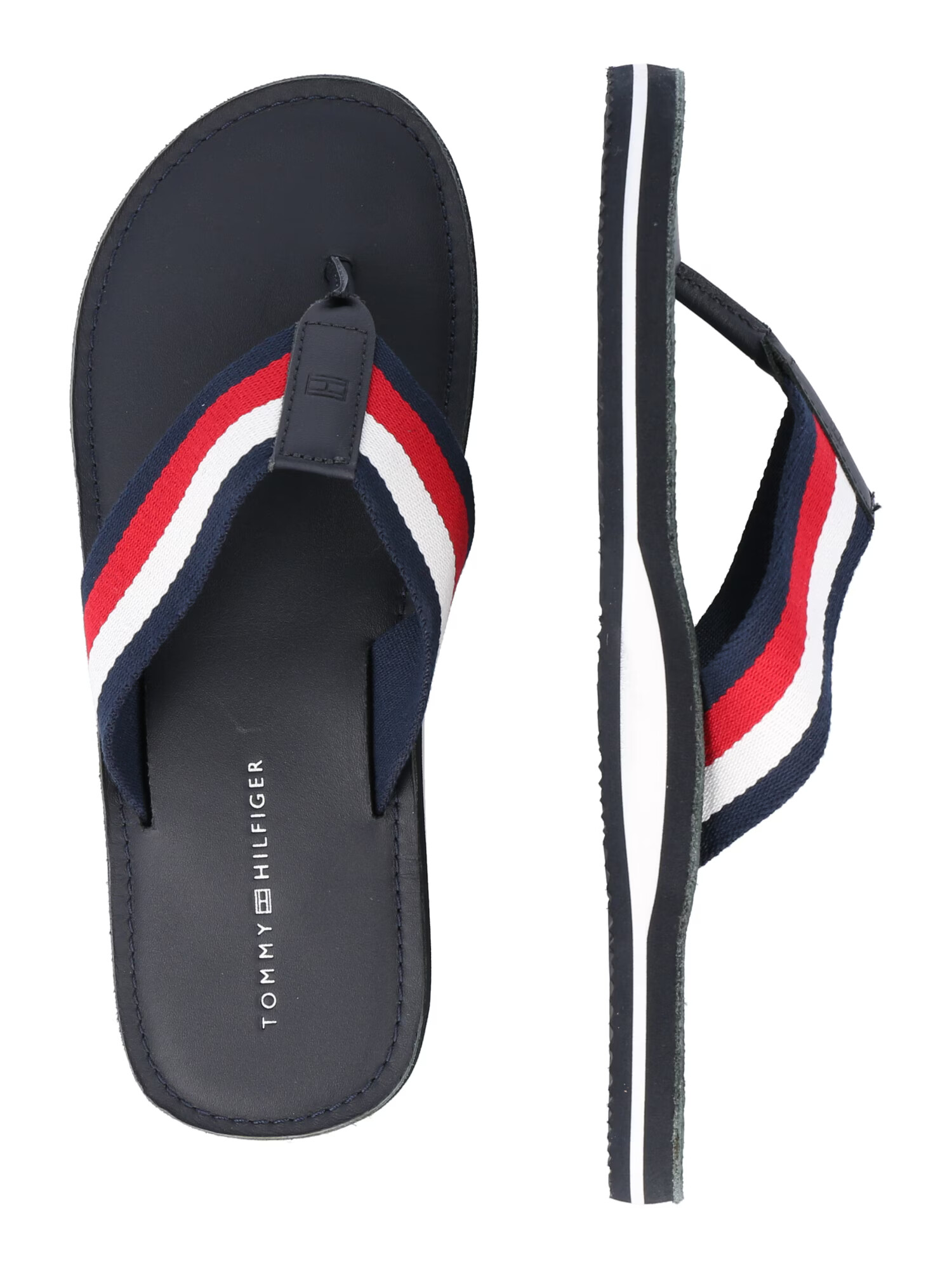 TOMMY HILFIGER Flip-flops bleumarin / roșu / alb - Pled.ro