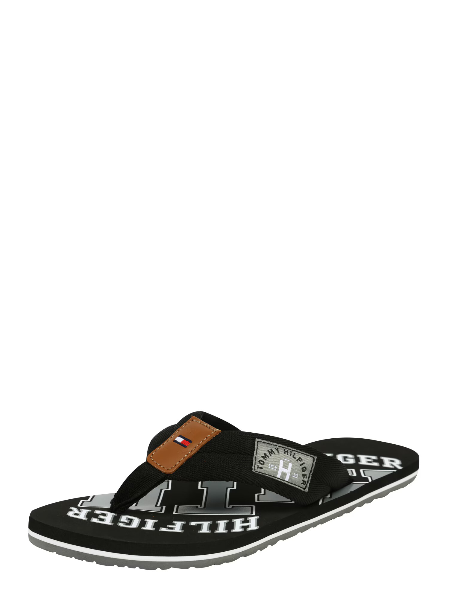 TOMMY HILFIGER Flip-flops maro / gri / negru / alb - Pled.ro