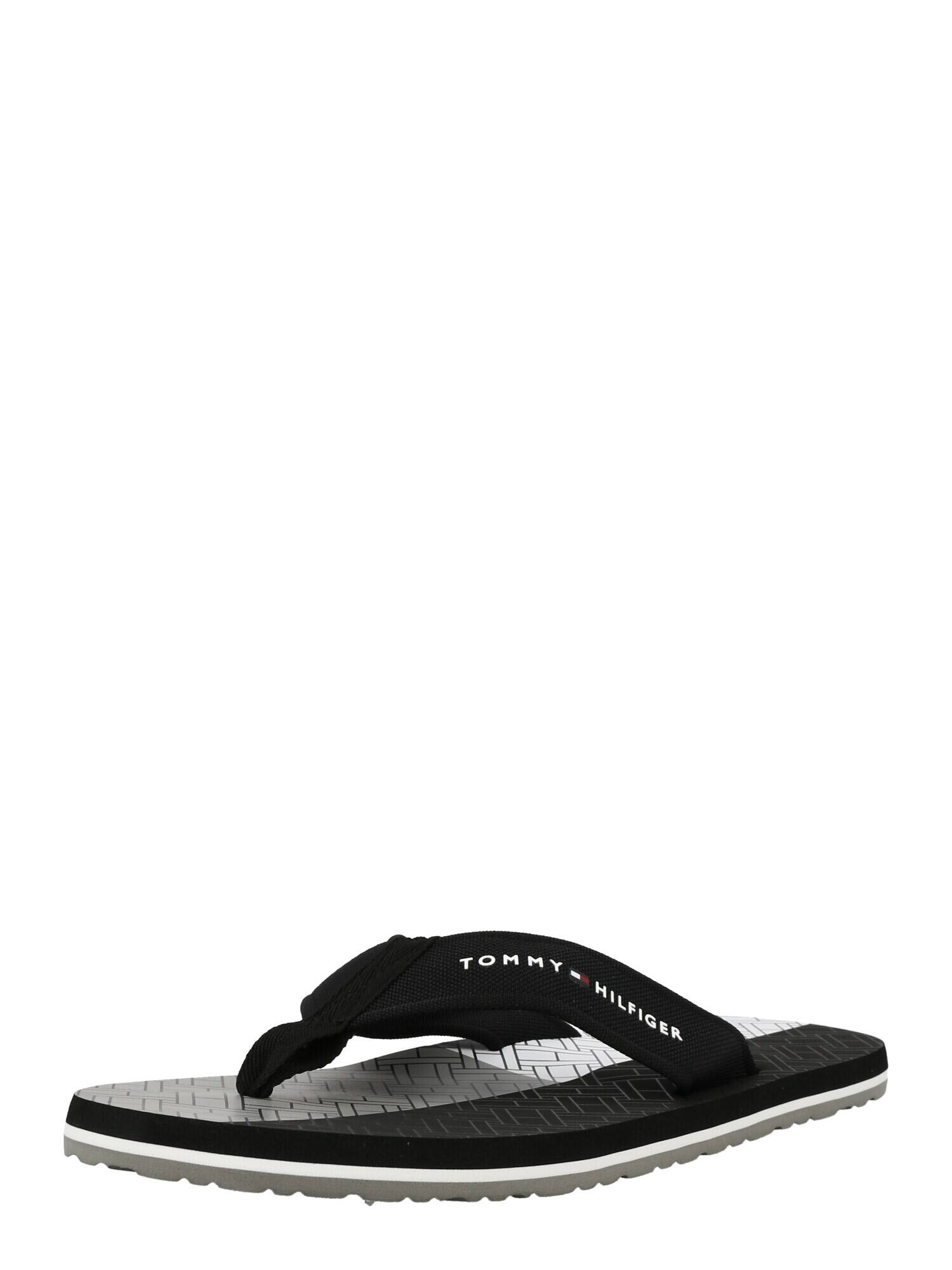 TOMMY HILFIGER Flip-flops negru / alb - Pled.ro