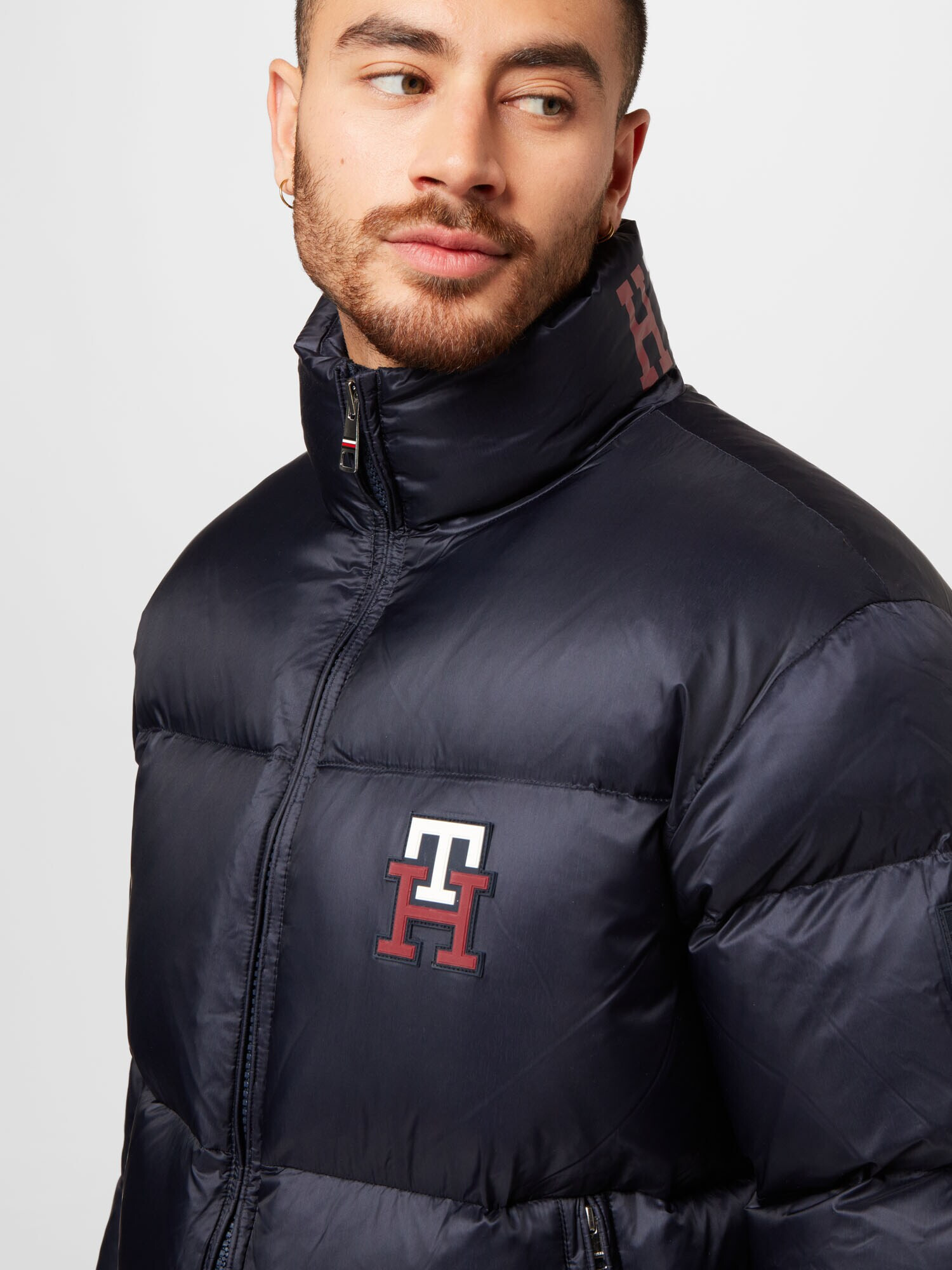 TOMMY HILFIGER Geacă de iarnă albastru noapte / roşu închis / alb - Pled.ro