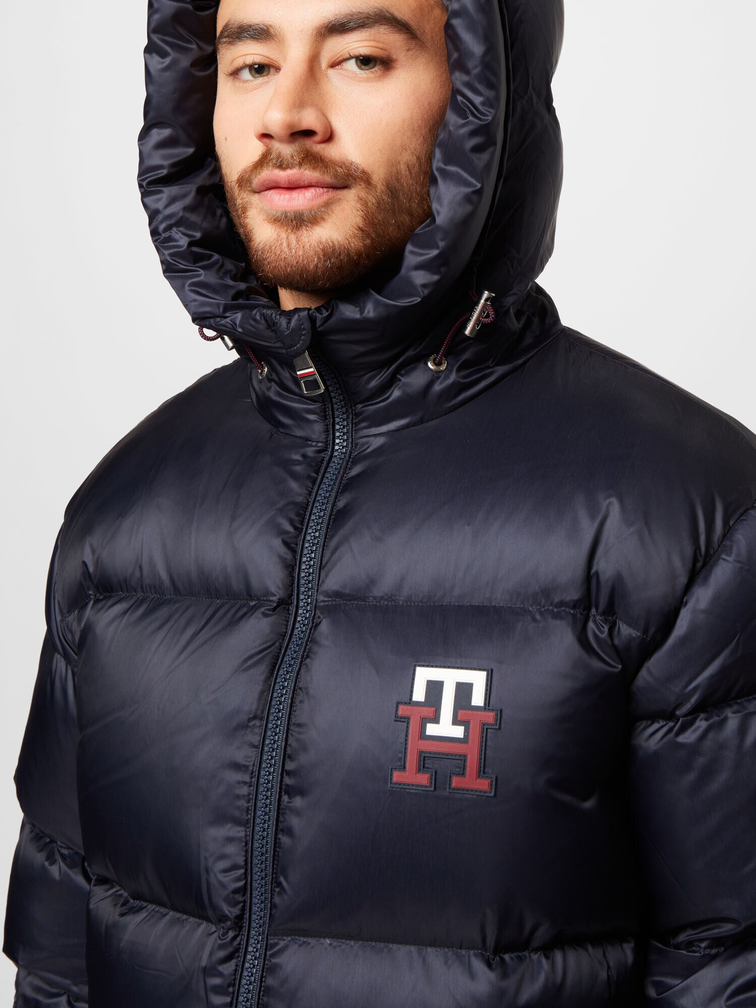 TOMMY HILFIGER Geacă de iarnă bleumarin / roșu cireș / alb - Pled.ro