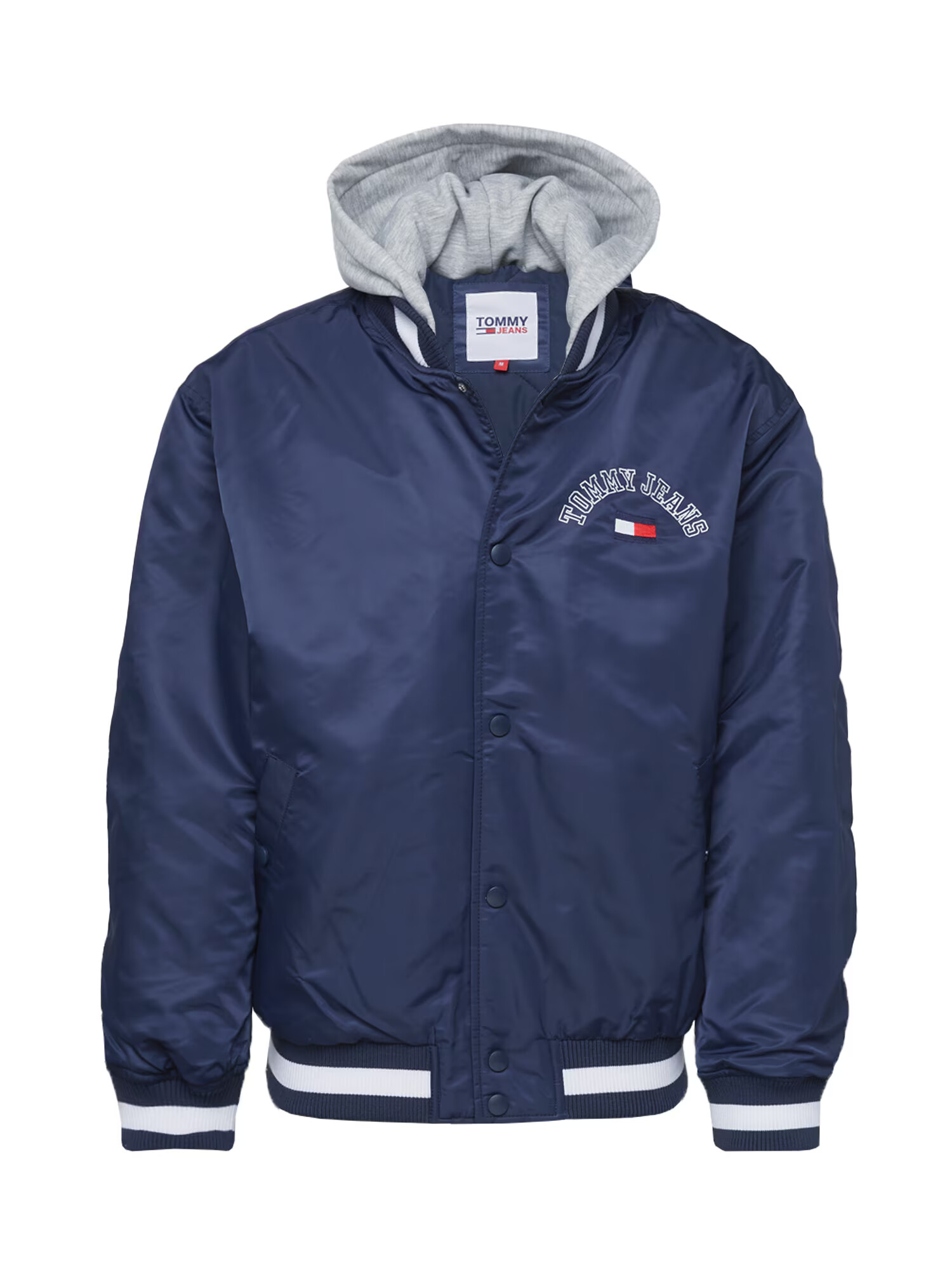 TOMMY HILFIGER Geacă de primăvară-toamnă bleumarin / gri deschis / roși aprins / alb - Pled.ro