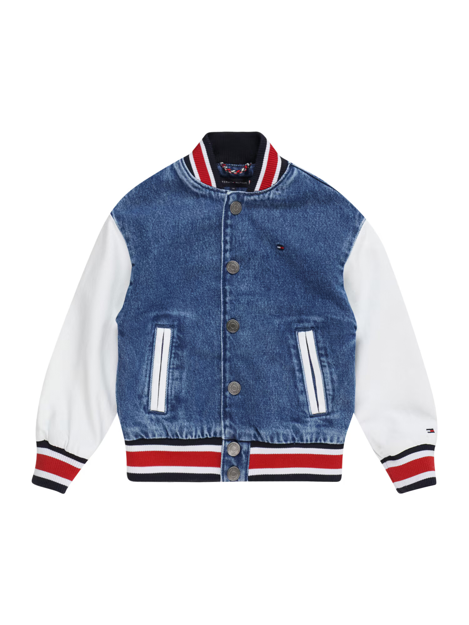 TOMMY HILFIGER Geacă de primăvară-toamnă bleumarin / albastru denim / roșu / alb - Pled.ro