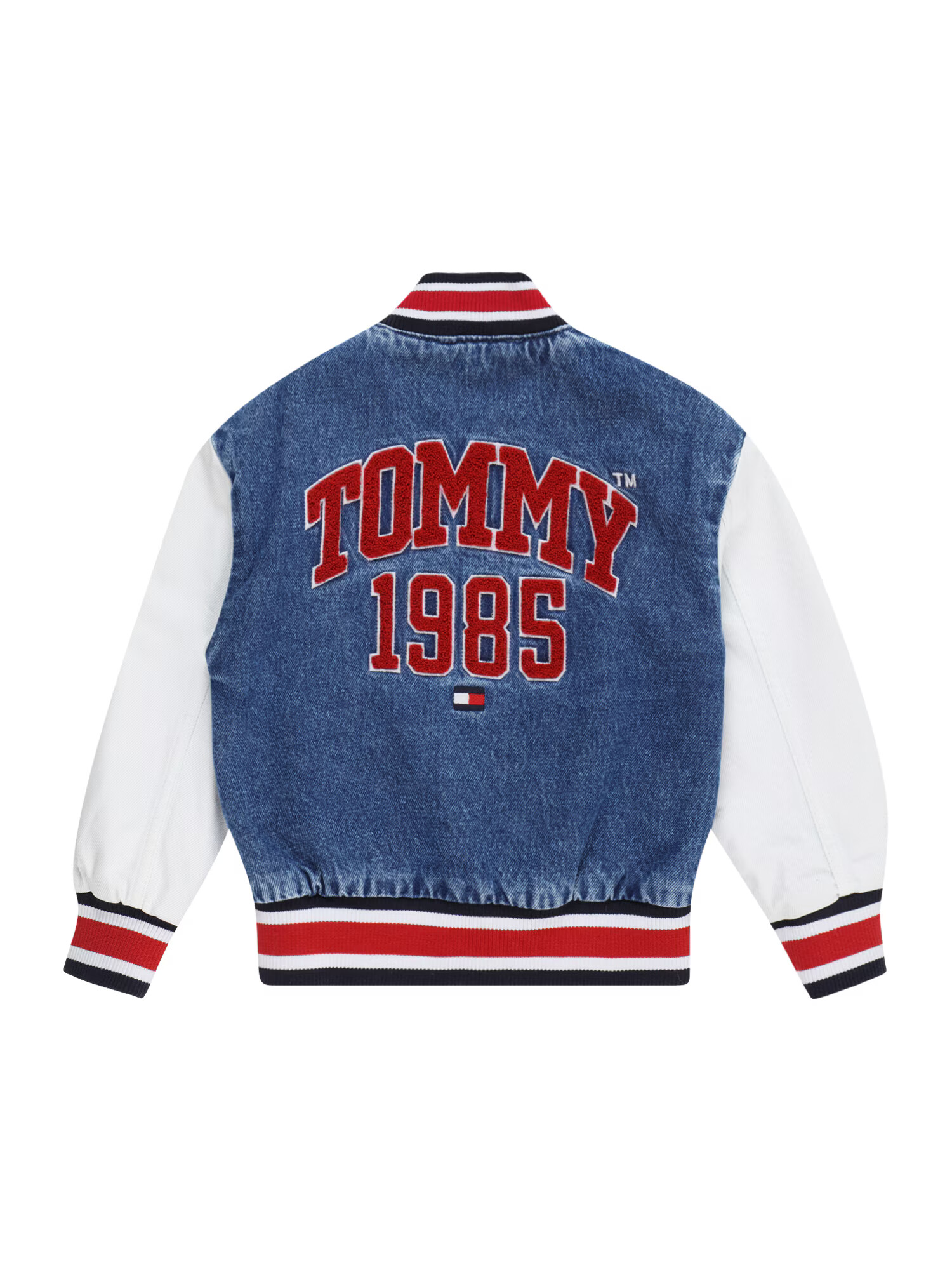 TOMMY HILFIGER Geacă de primăvară-toamnă bleumarin / albastru denim / roșu / alb - Pled.ro