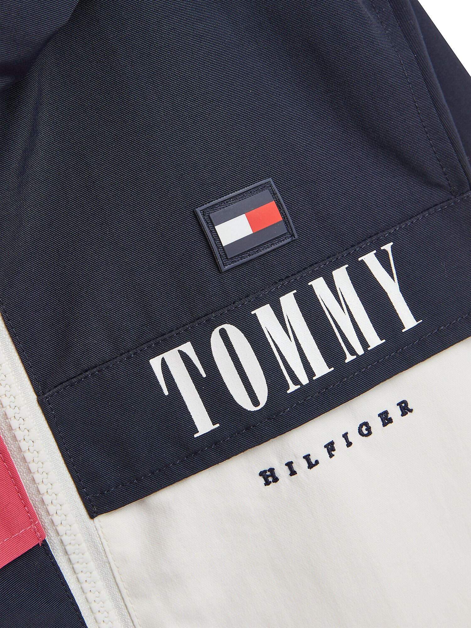 TOMMY HILFIGER Geacă de primăvară-toamnă 'Hero' crem / bleumarin / roșu pepene - Pled.ro