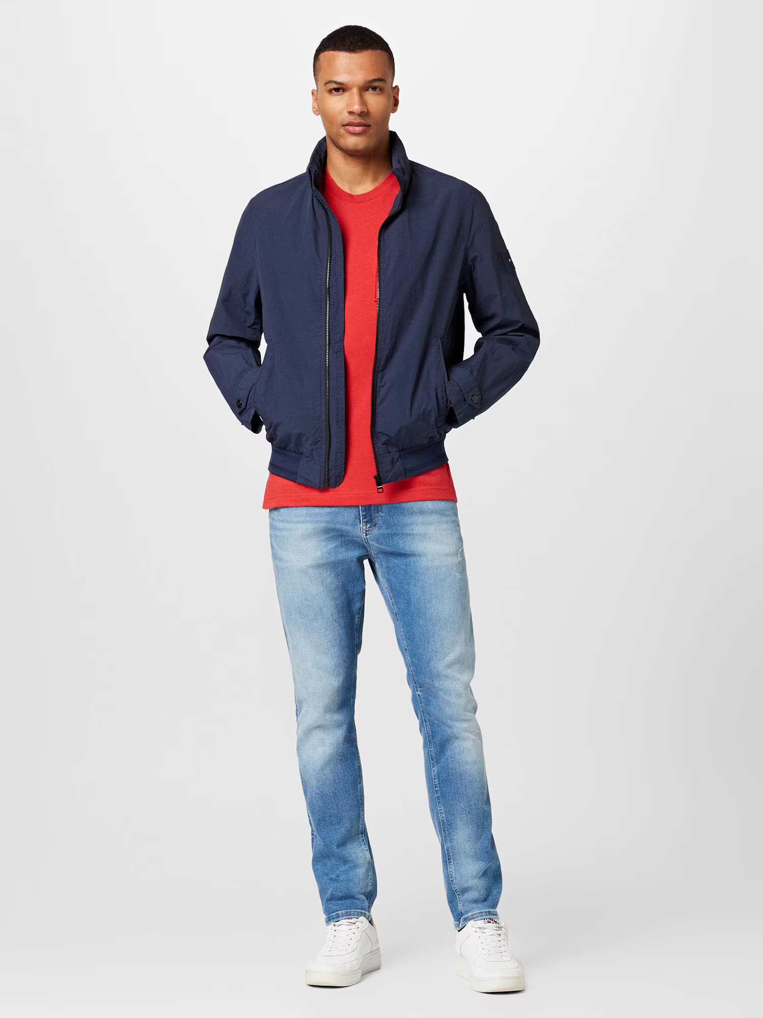 TOMMY HILFIGER Geacă de primăvară-toamnă 'Regatta' bleumarin / roșu / alb - Pled.ro