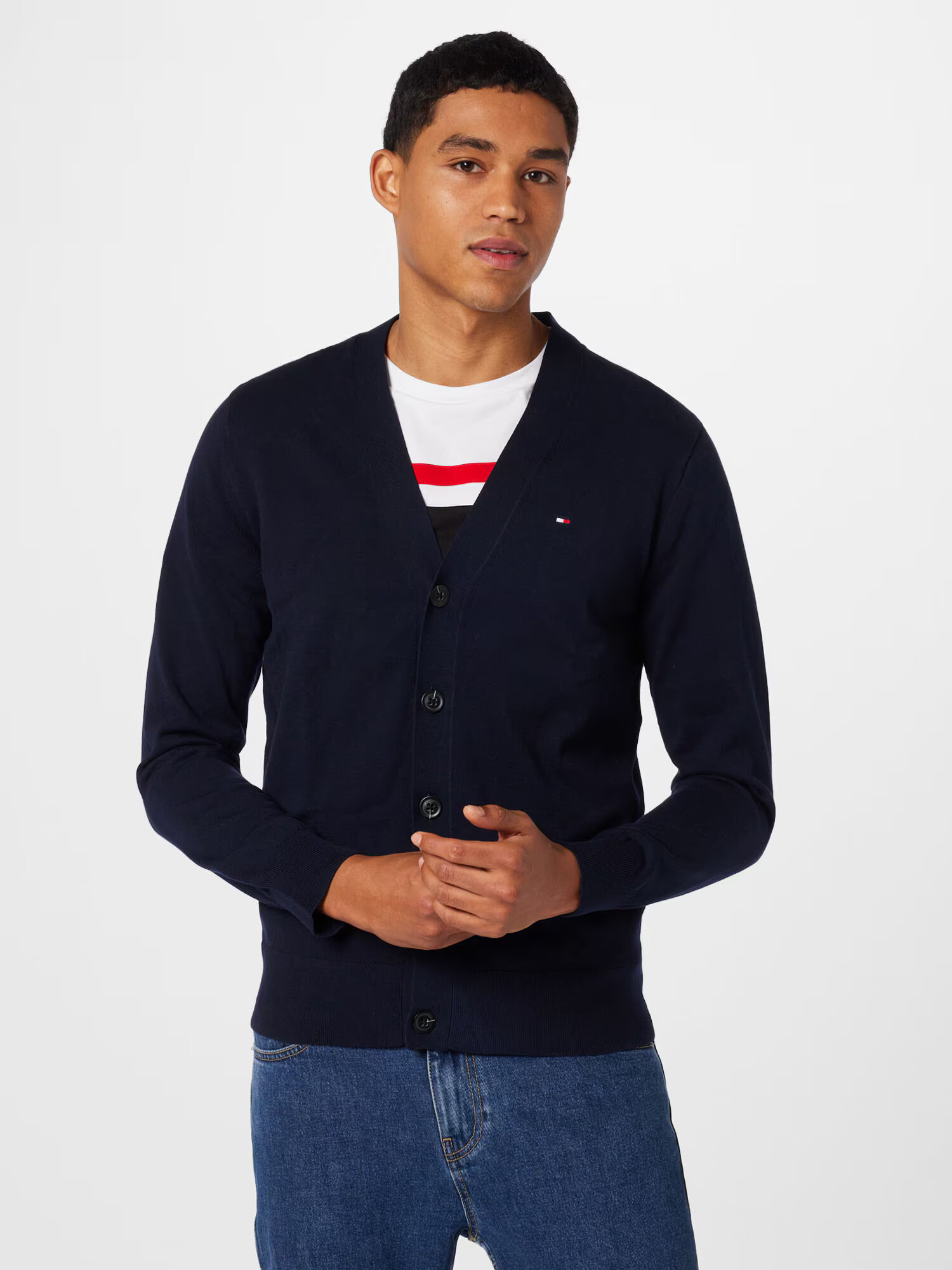 TOMMY HILFIGER Geacă tricotată bleumarin - Pled.ro