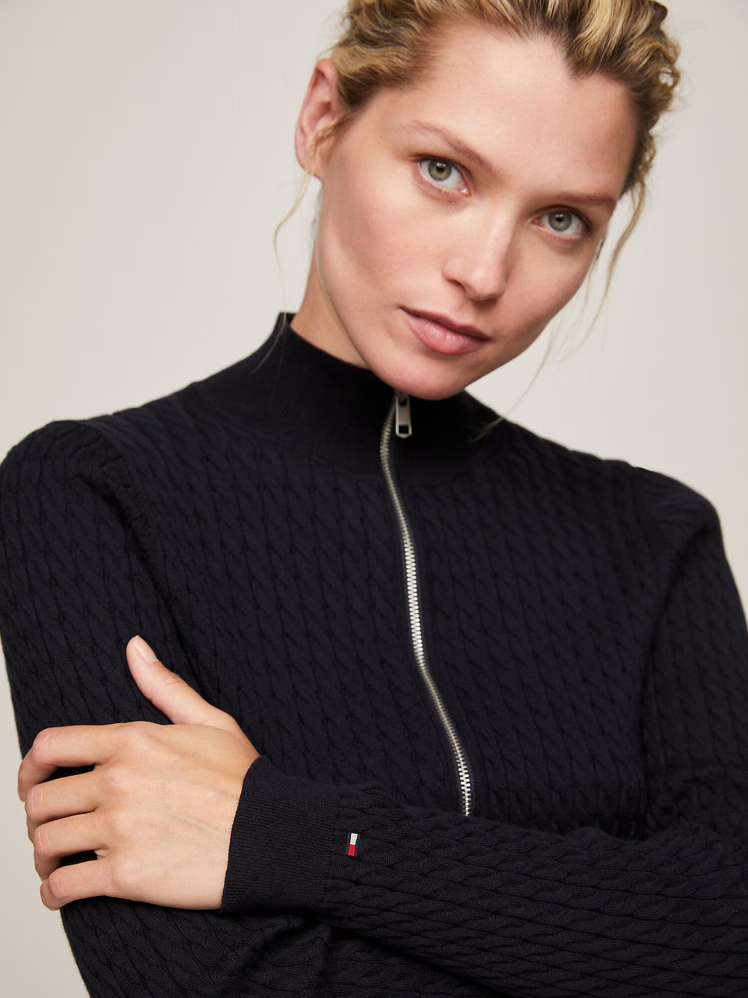 TOMMY HILFIGER Geacă tricotată bleumarin - Pled.ro