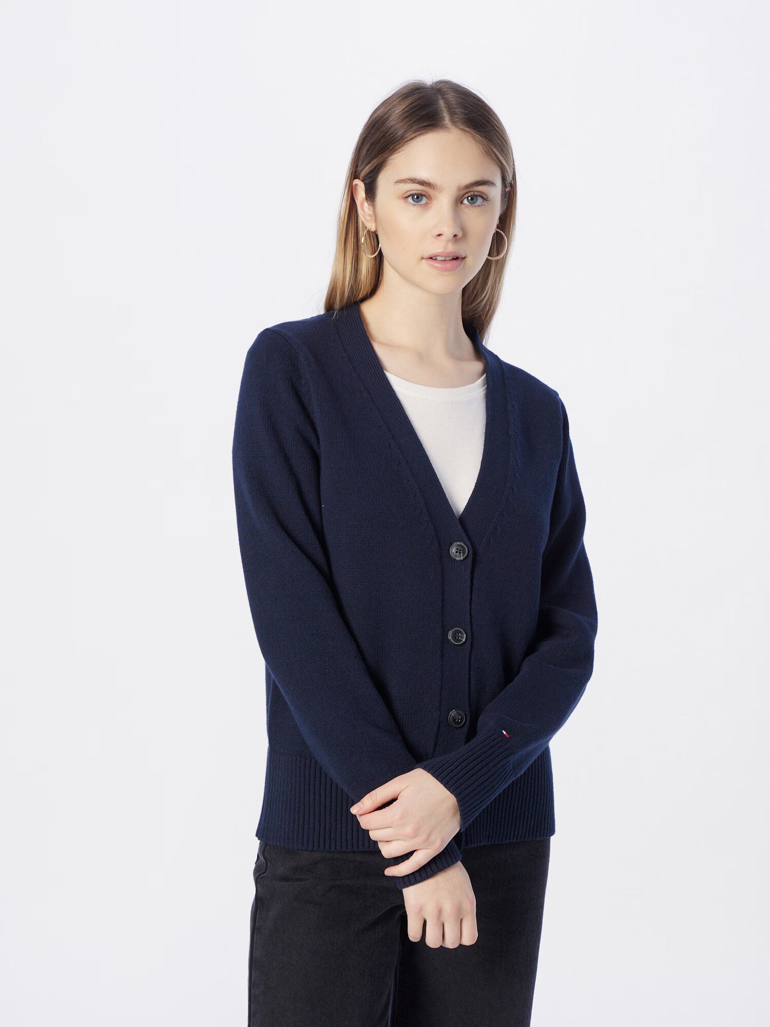 TOMMY HILFIGER Geacă tricotată bleumarin / roșu / alb - Pled.ro