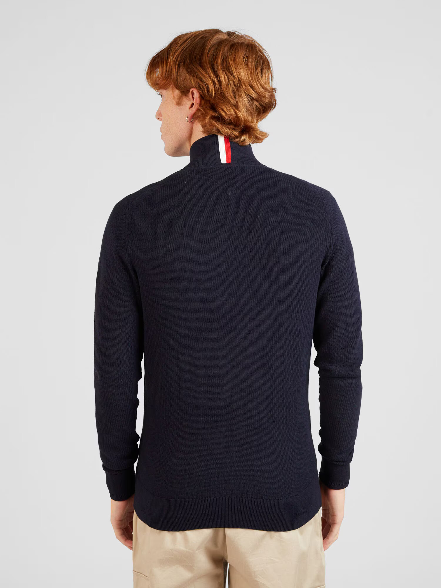 TOMMY HILFIGER Geacă tricotată bleumarin / roșu / alb - Pled.ro