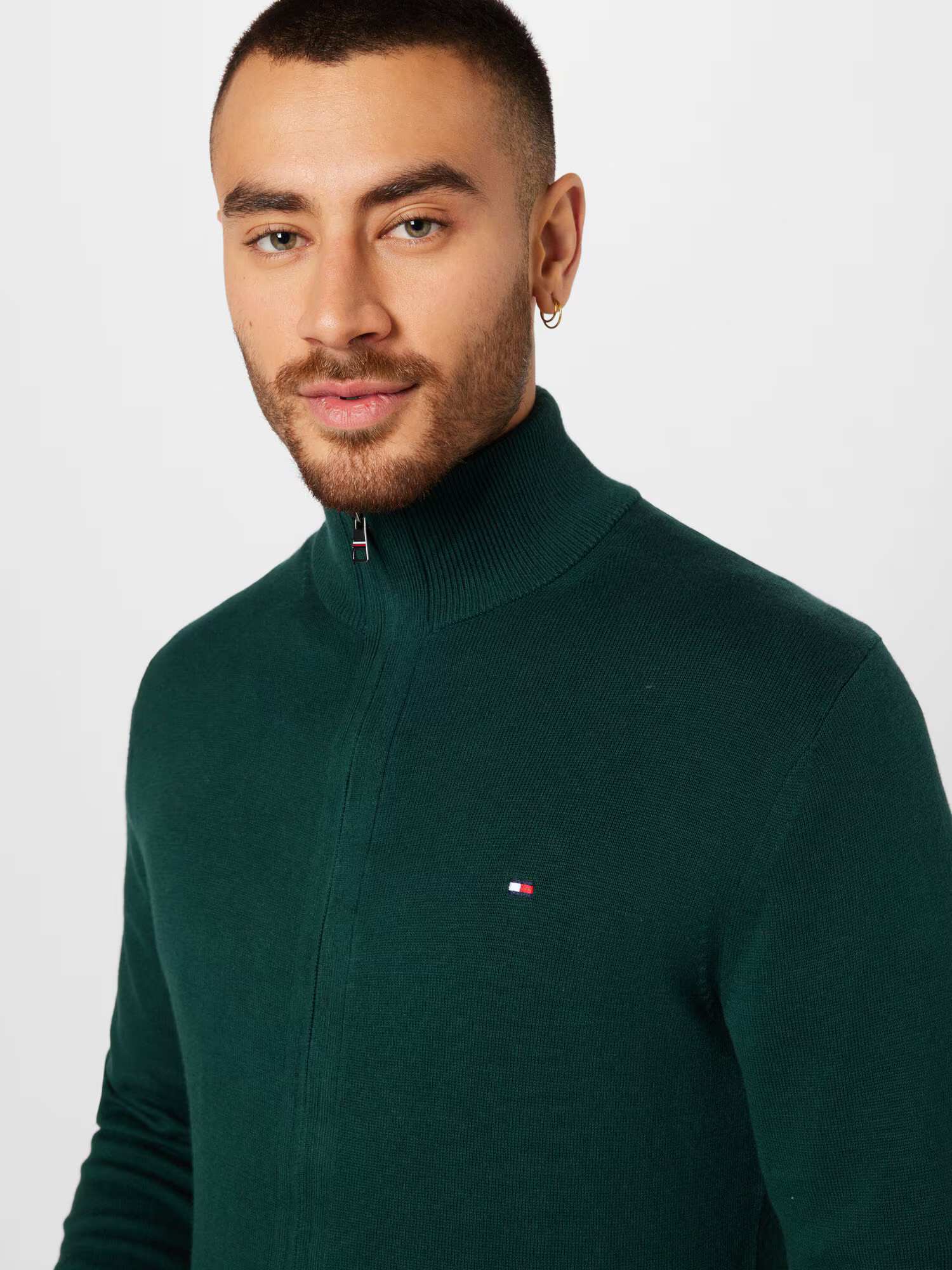 TOMMY HILFIGER Geacă tricotată bleumarin / verde închis / roșu / alb - Pled.ro