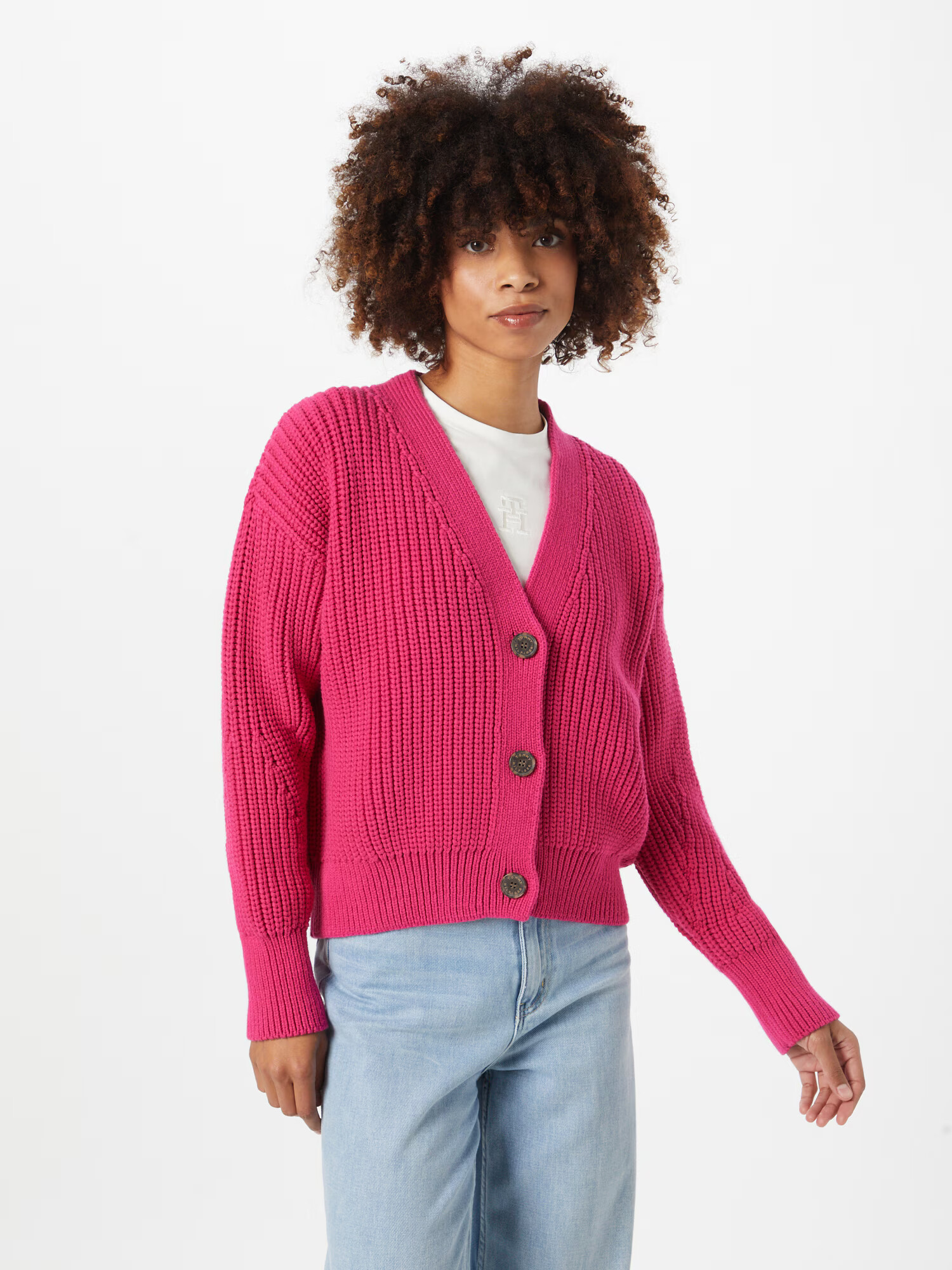 TOMMY HILFIGER Geacă tricotată magenta - Pled.ro