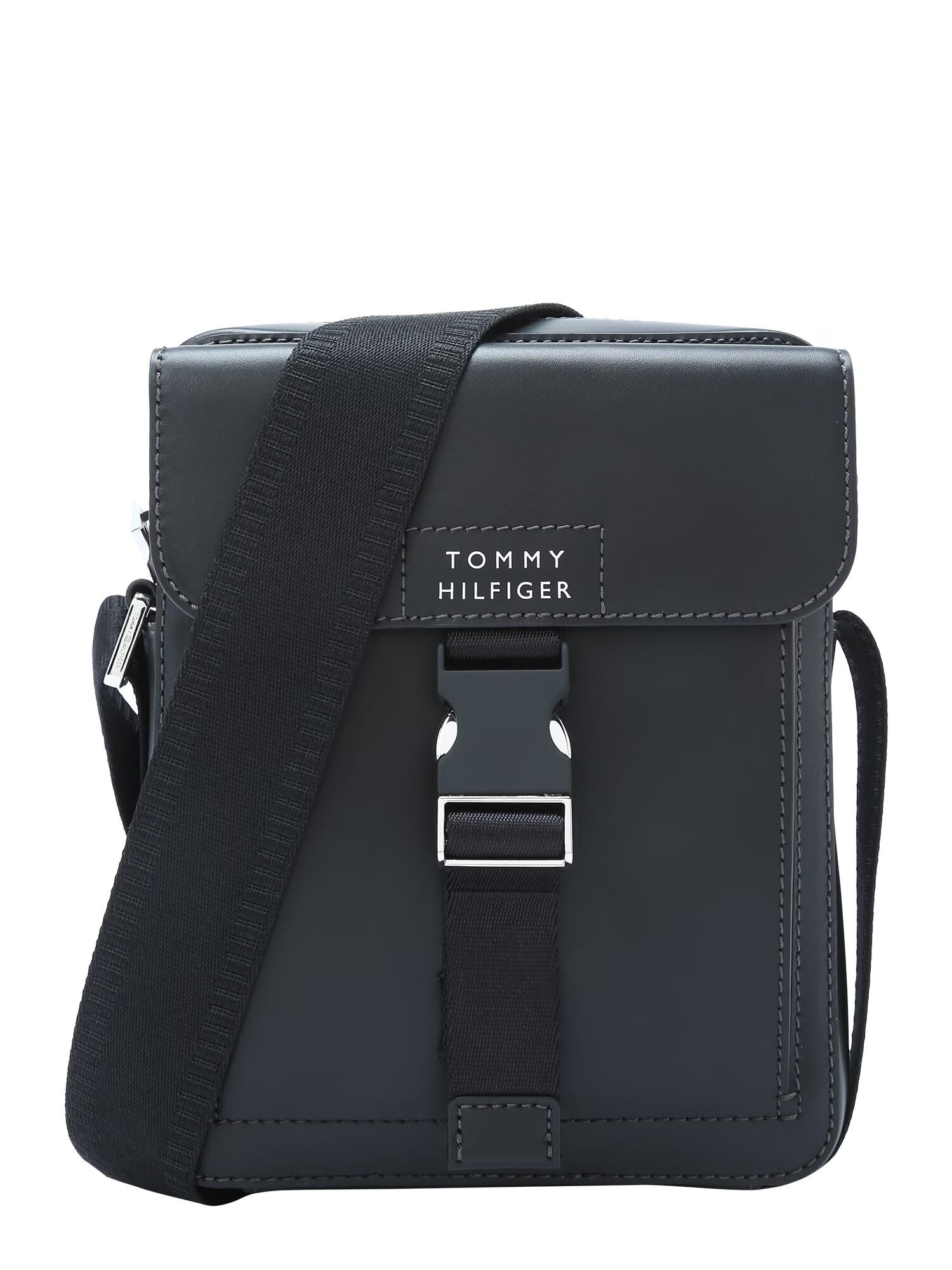 TOMMY HILFIGER Geantă de umăr negru / alb - Pled.ro