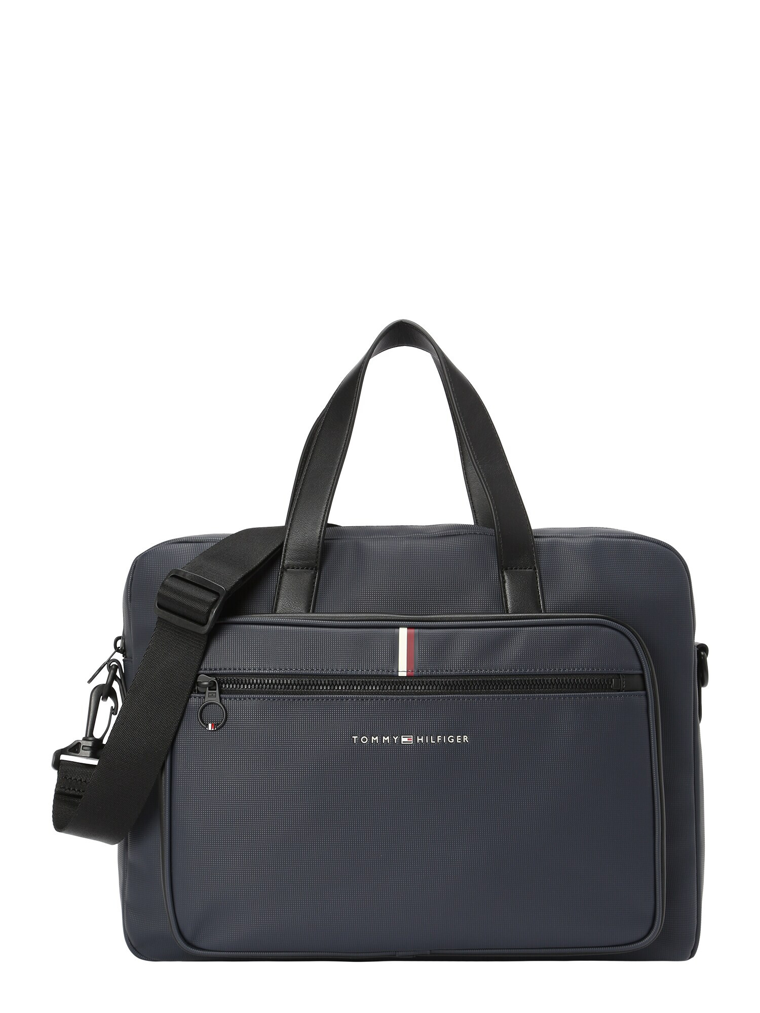 TOMMY HILFIGER Geantă laptop 'Essential' albastru închis / alb - Pled.ro