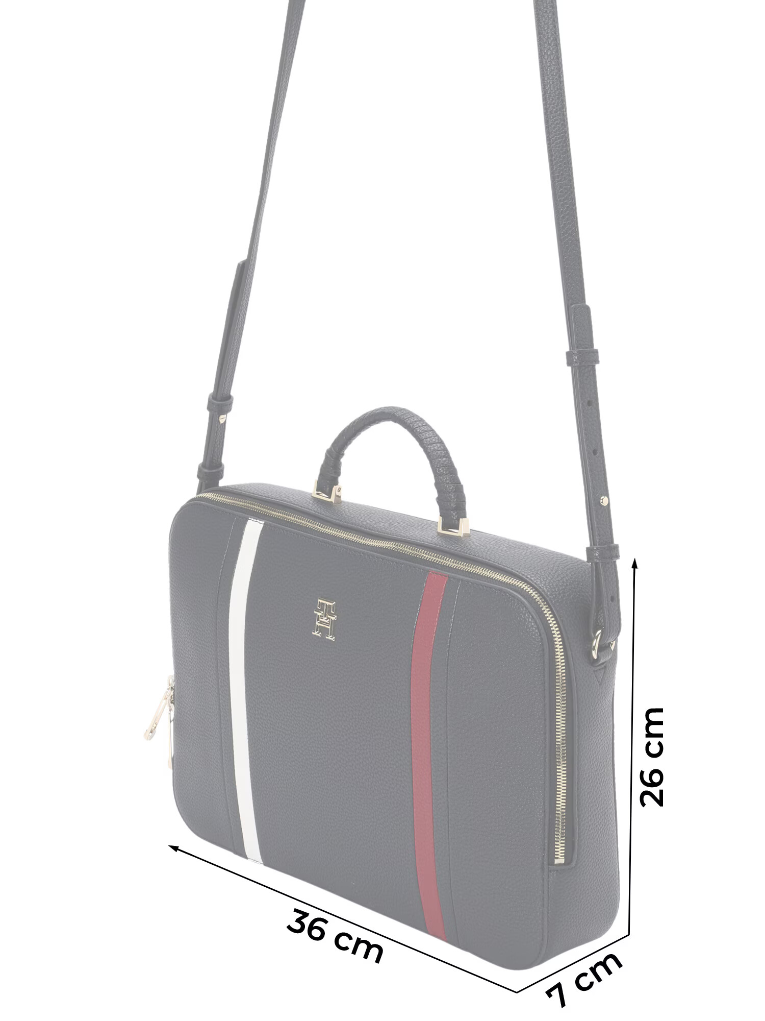 TOMMY HILFIGER Geantă laptop bleumarin / roșu / alb - Pled.ro