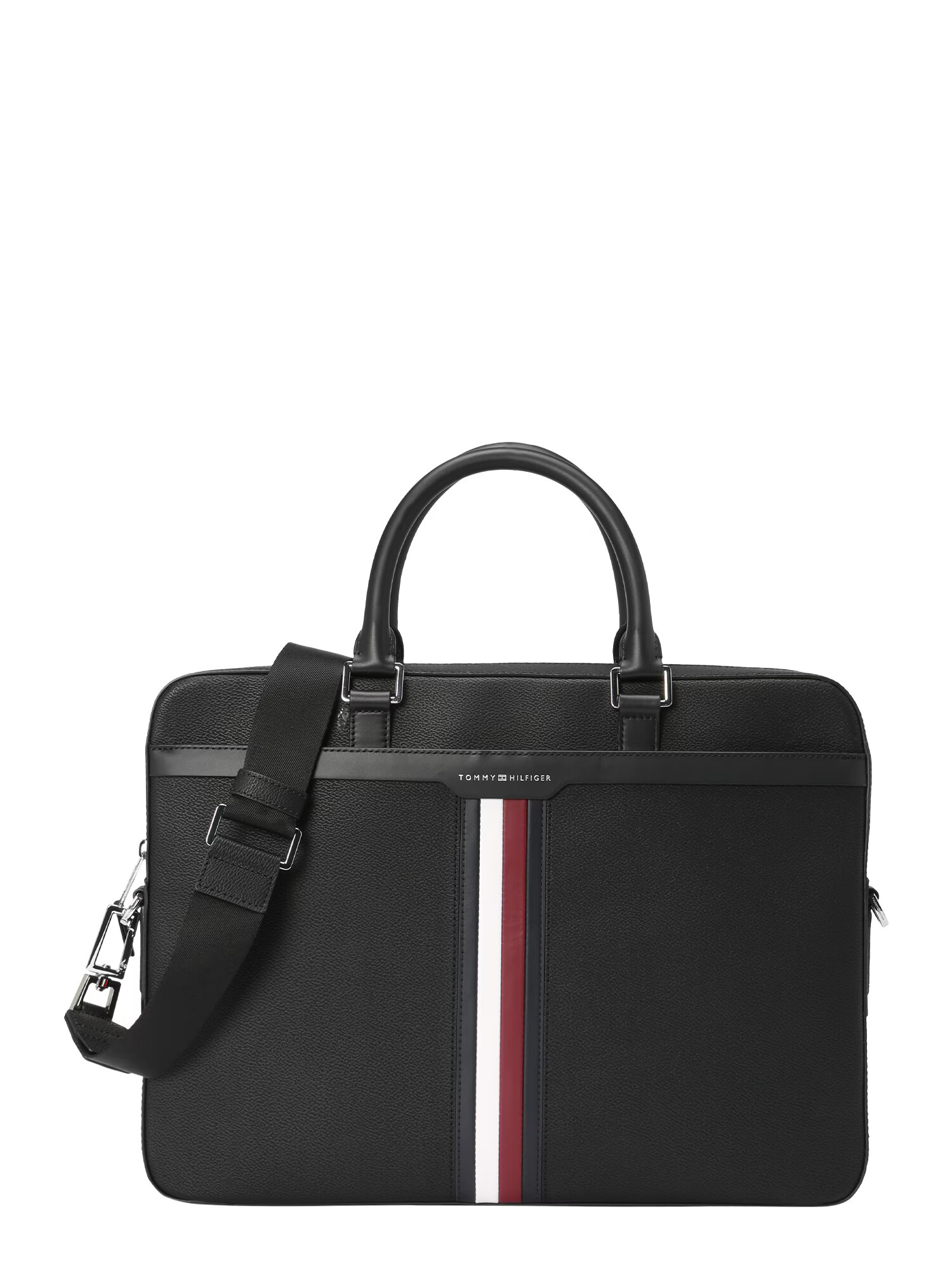 TOMMY HILFIGER Geantă laptop bleumarin / roşu închis / negru / alb - Pled.ro