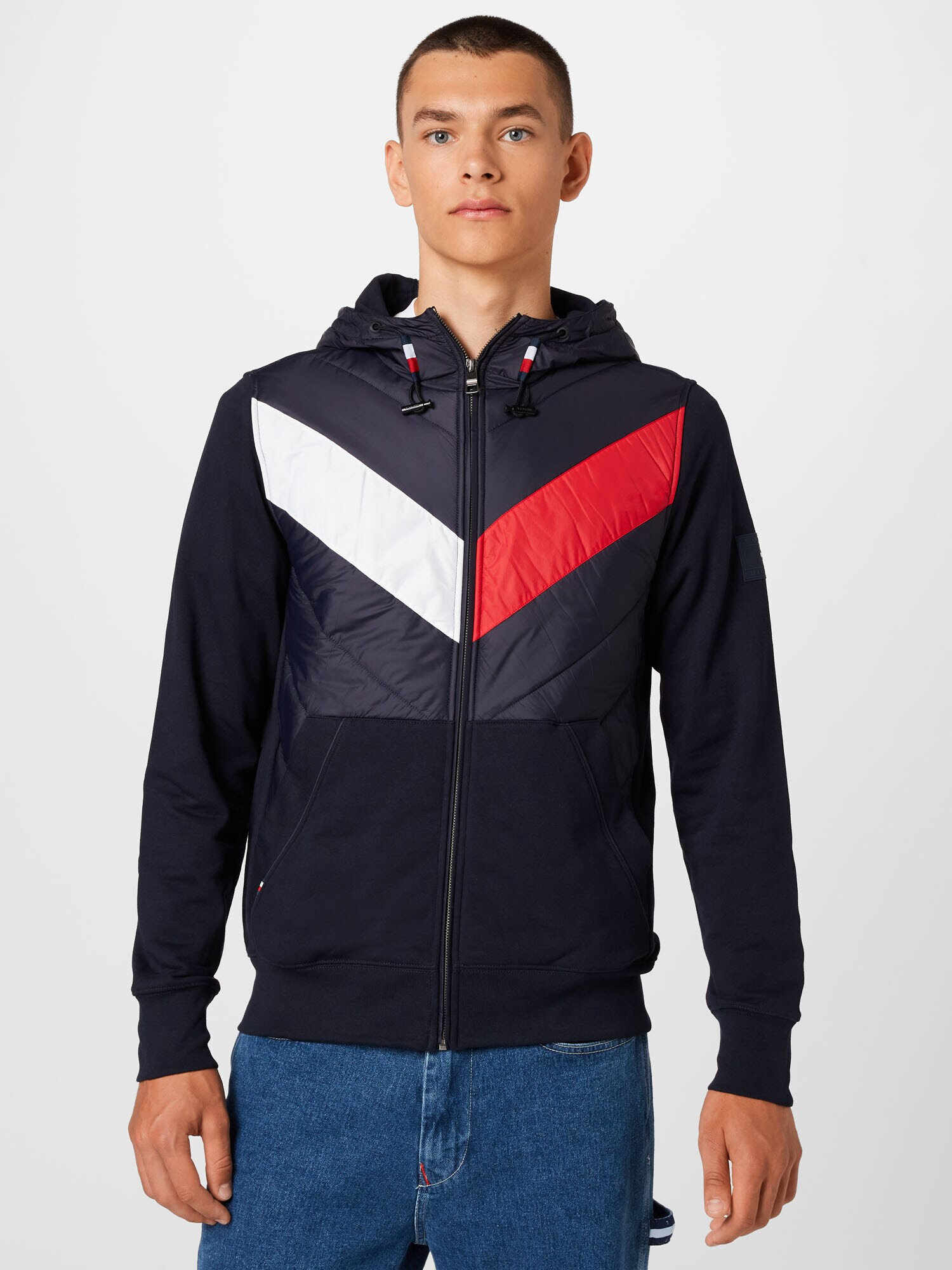 TOMMY HILFIGER Hanorac bleumarin / roșu / alb - Pled.ro