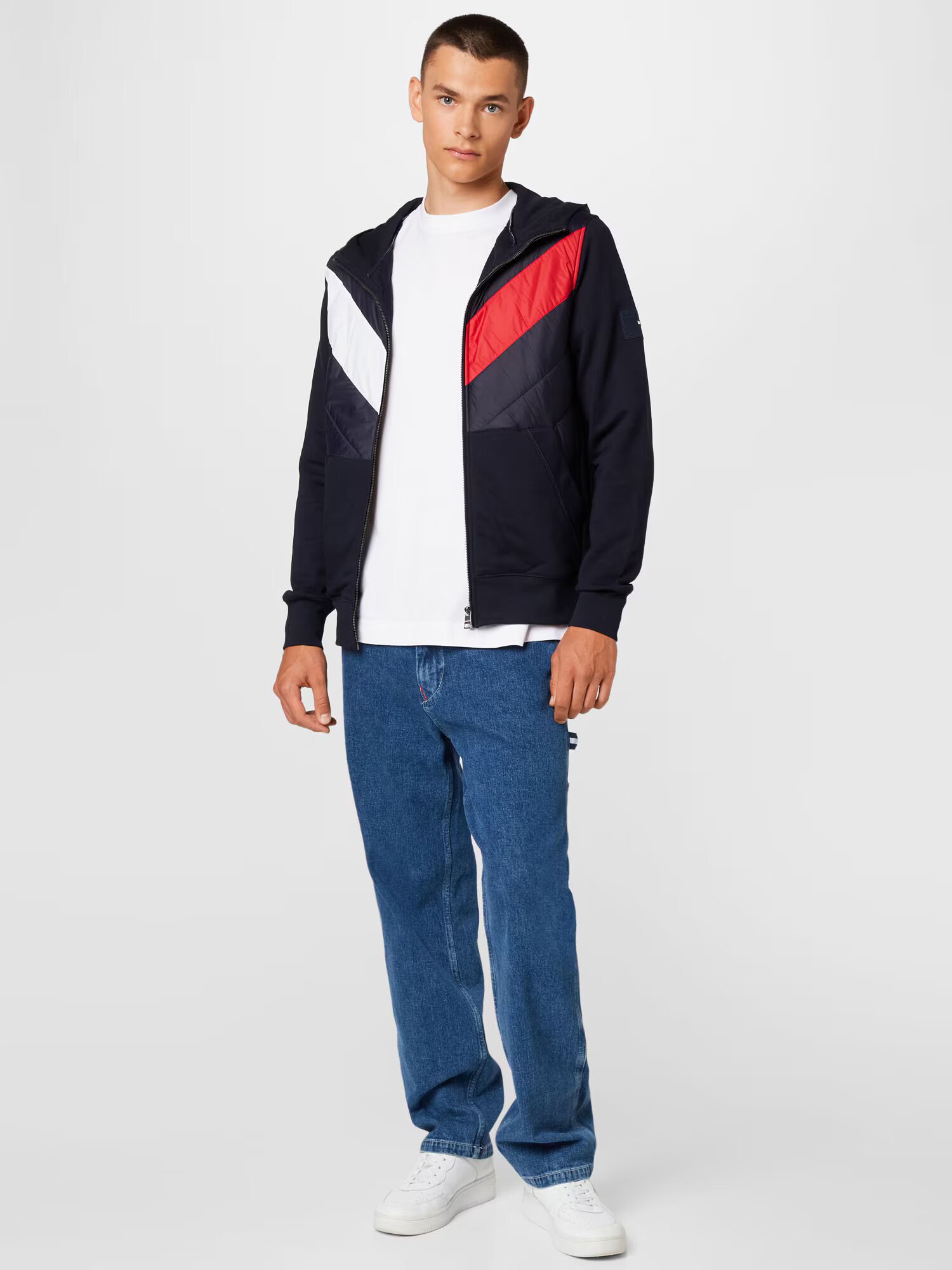 TOMMY HILFIGER Hanorac bleumarin / roșu / alb - Pled.ro