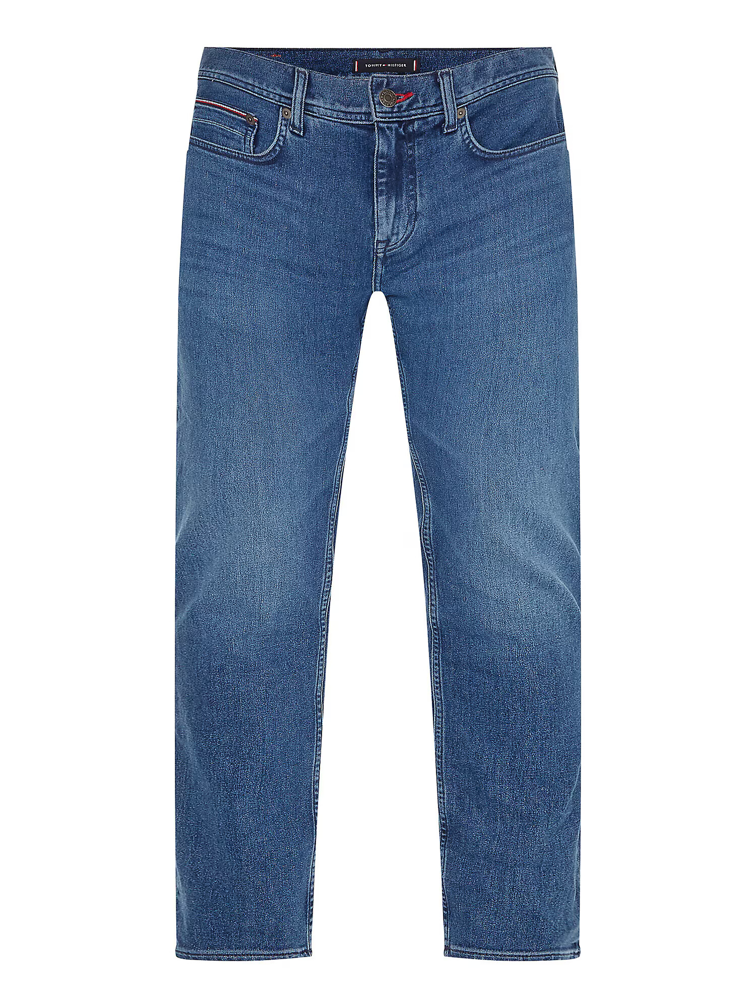 TOMMY HILFIGER Jeans 'Denton' albastru denim / maro - Pled.ro