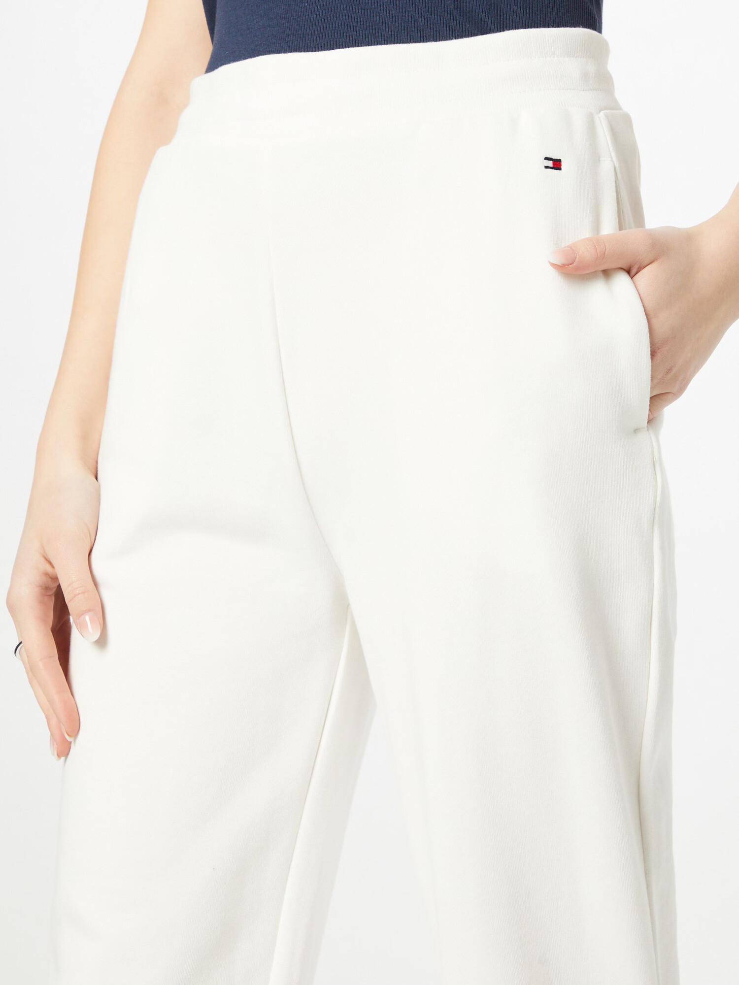 TOMMY HILFIGER Pantaloni alb lână - Pled.ro