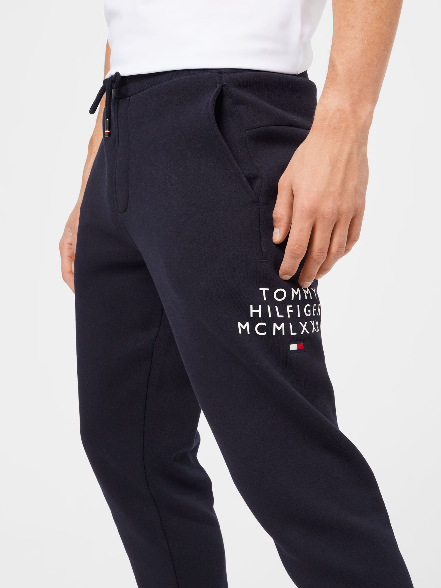 TOMMY HILFIGER Pantaloni albastru noapte / roșu / alb - Pled.ro