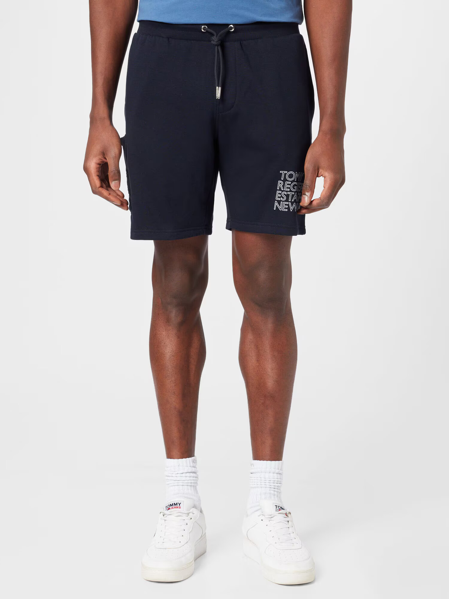 TOMMY HILFIGER Pantaloni bleumarin / roși aprins / alb - Pled.ro