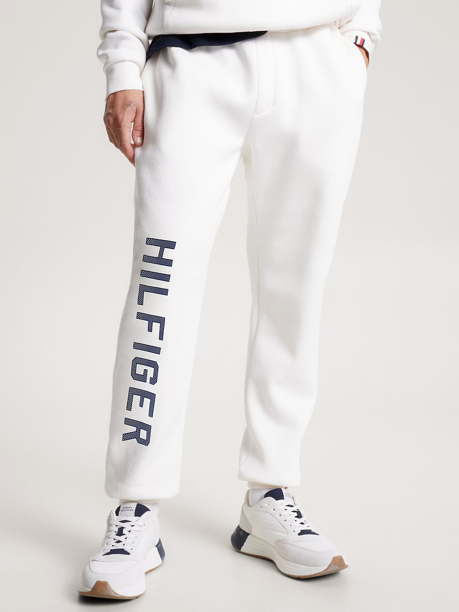 TOMMY HILFIGER Pantaloni 'GRAPHIC' bleumarin / roșu / alb - Pled.ro