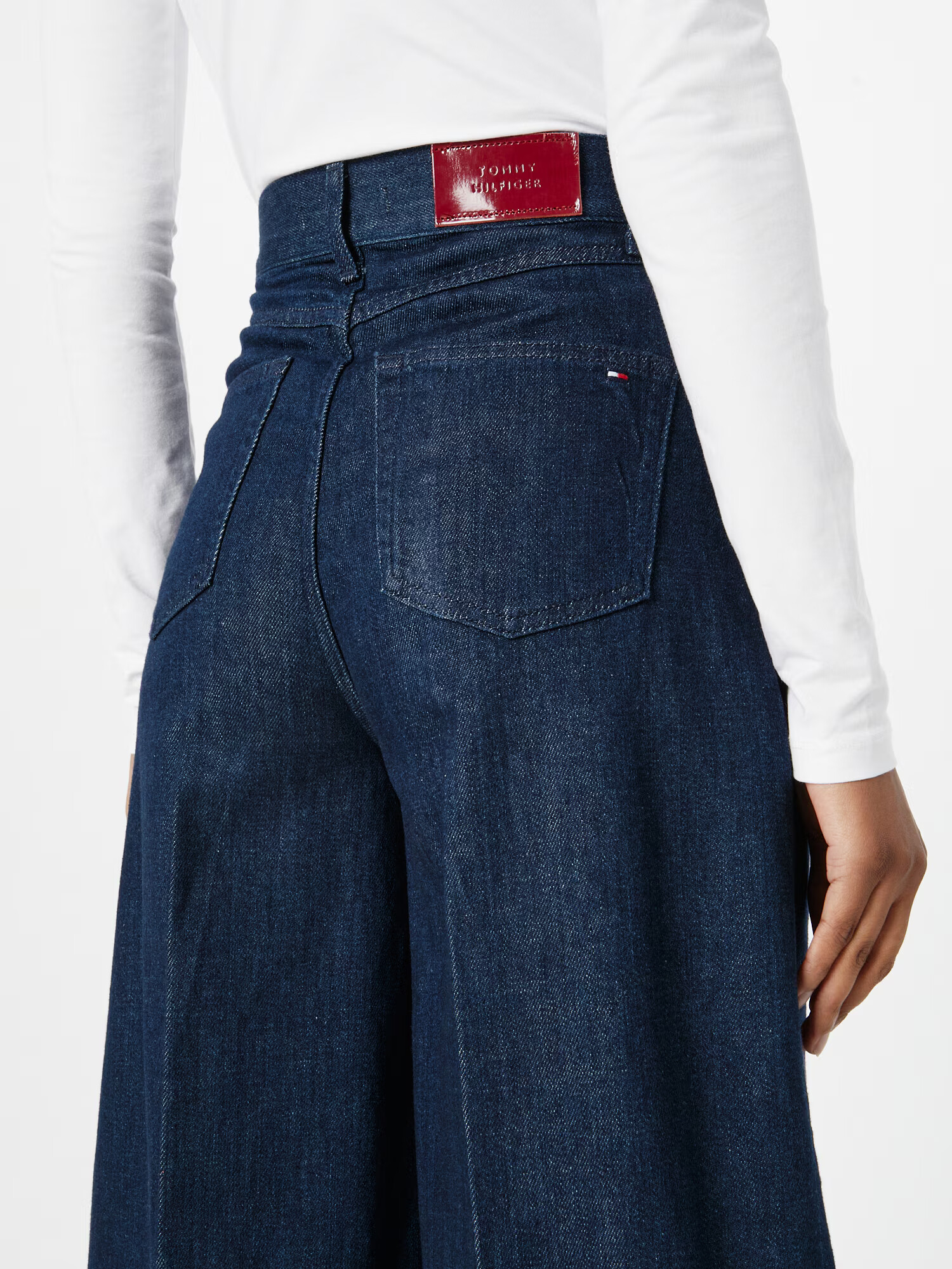 TOMMY HILFIGER Pantaloni cu cute albastru închis - Pled.ro