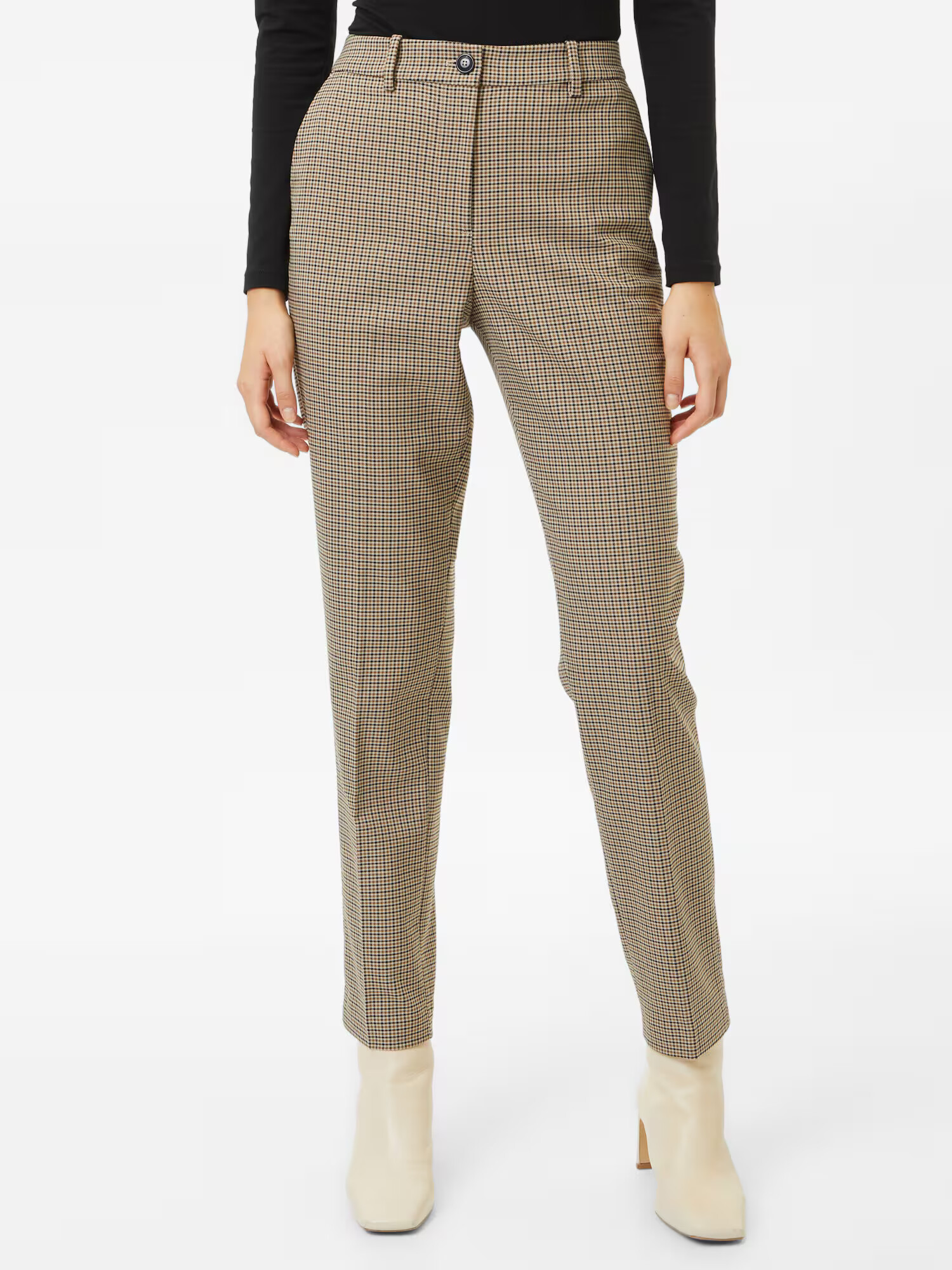 TOMMY HILFIGER Pantaloni cu dungă 'HAILEY' crem / maro / negru - Pled.ro