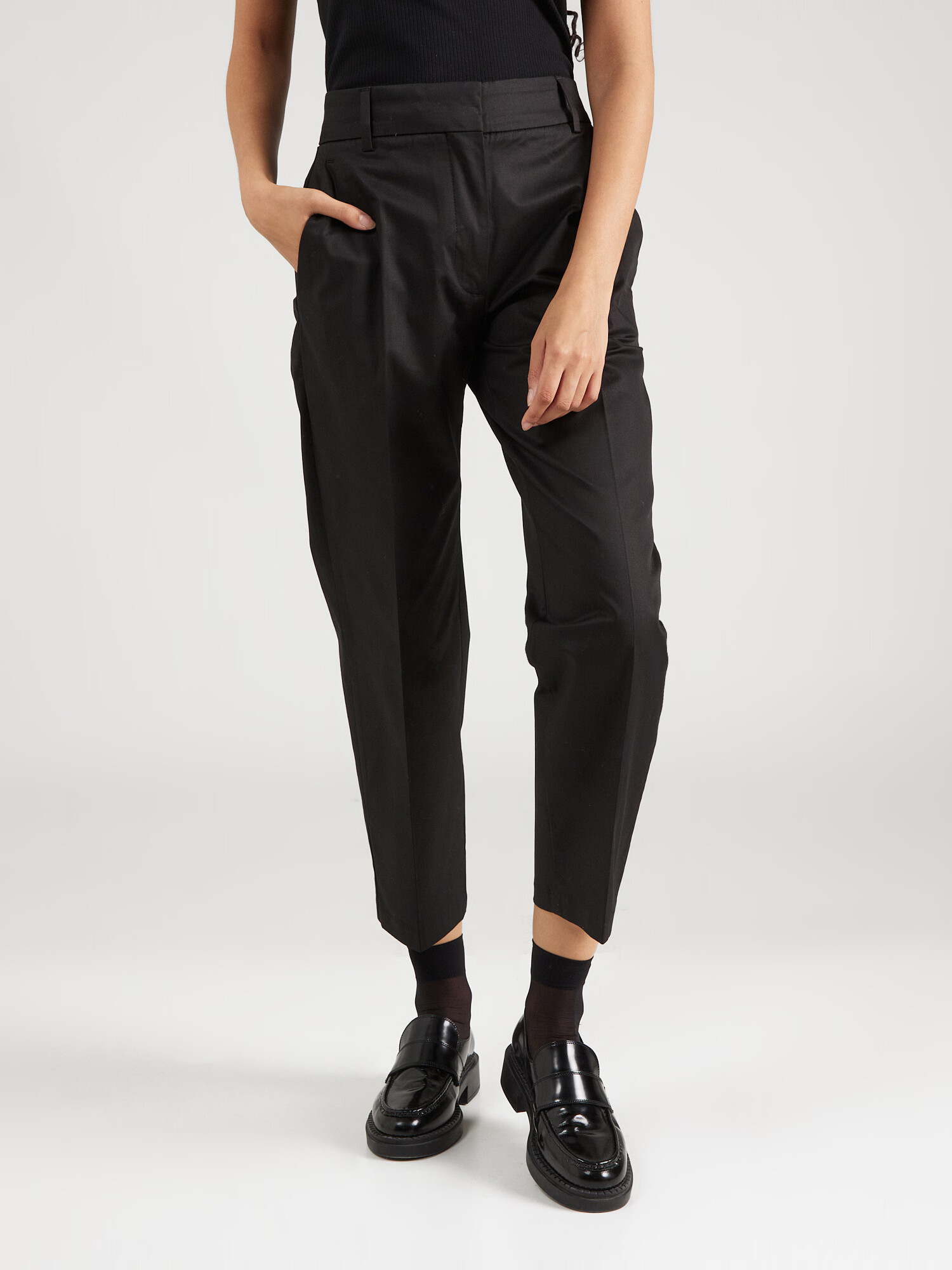 TOMMY HILFIGER Pantaloni cu dungă negru - Pled.ro