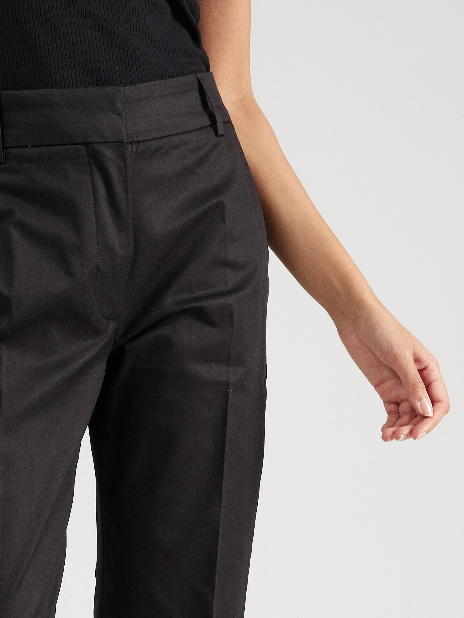 TOMMY HILFIGER Pantaloni cu dungă negru - Pled.ro