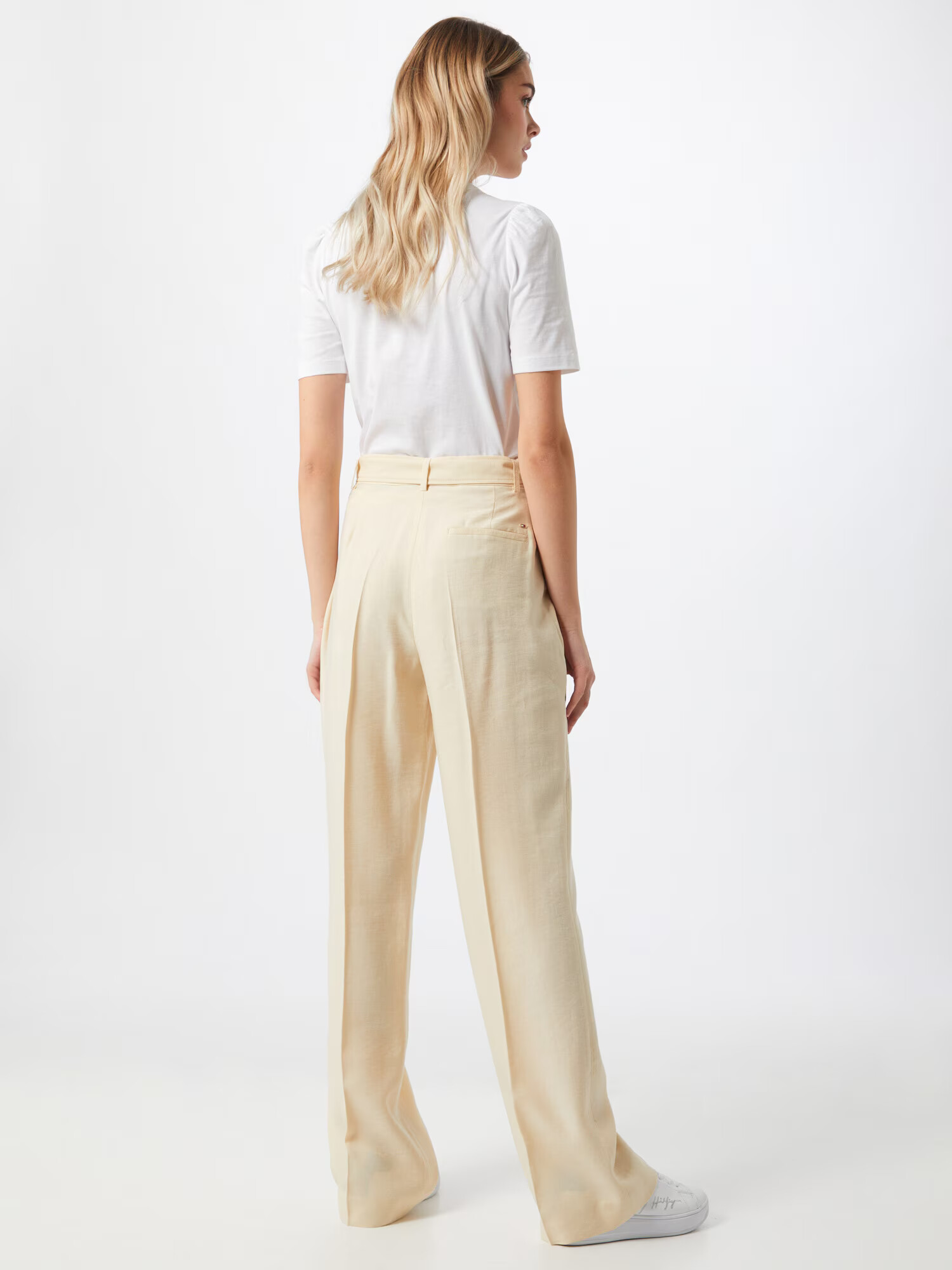 TOMMY HILFIGER Pantaloni cu dungă ' X ABOUT YOU WL BELTED PANT' bej - Pled.ro