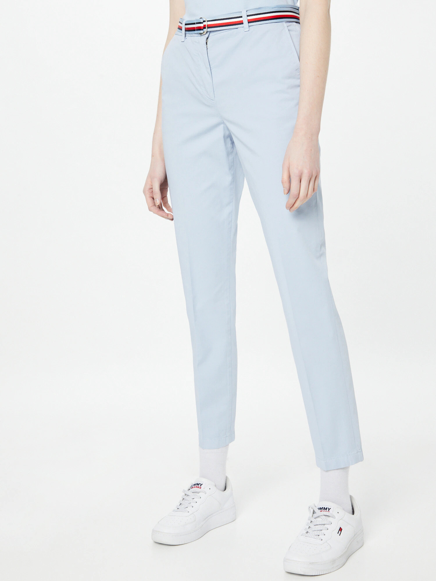 TOMMY HILFIGER Pantaloni eleganți 'Hailey' bleumarin / albastru deschis / roșu / alb - Pled.ro